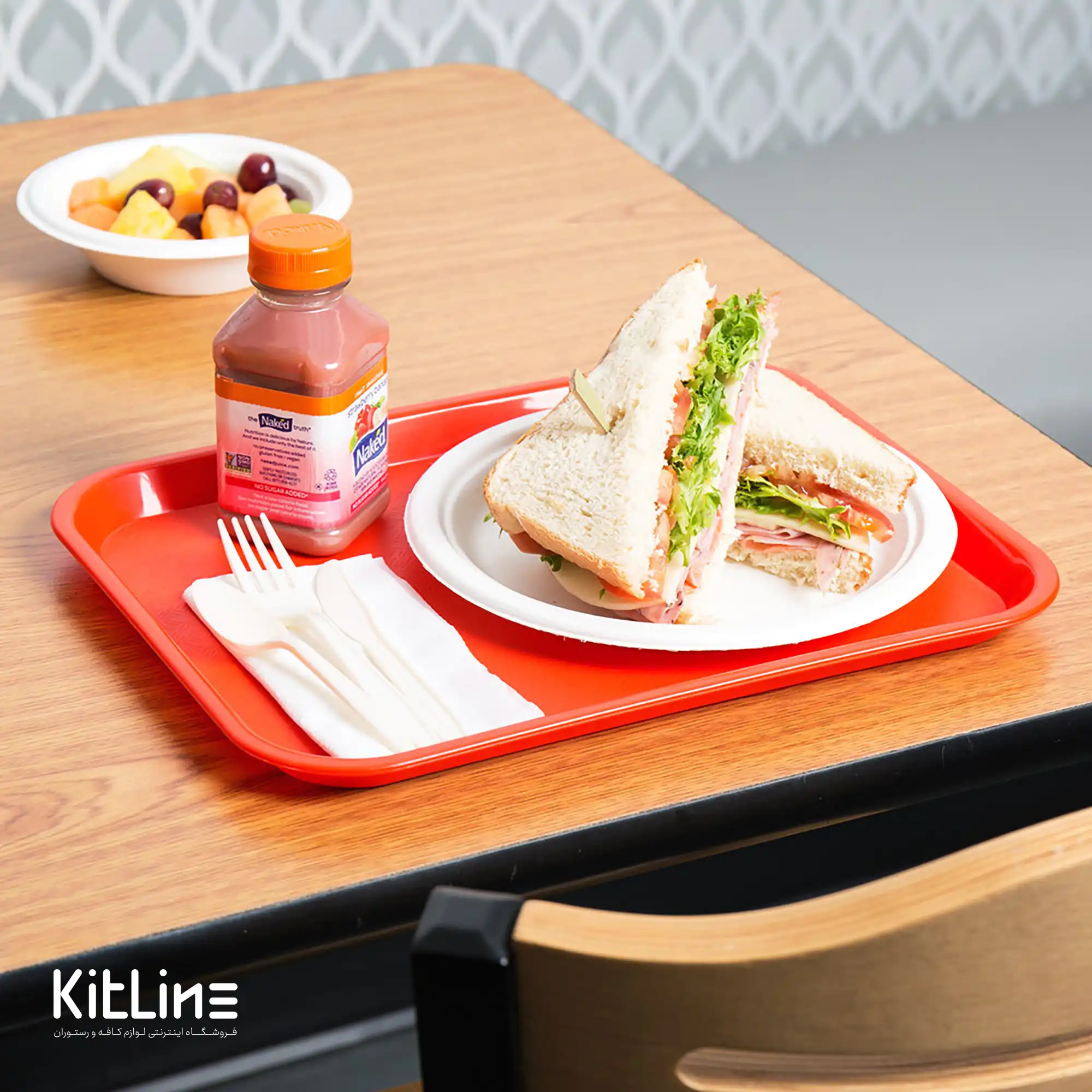 سینی پلی پروپیلن ۴۰x۳۰ سانتیمتری نارنجی کارلایز (Carlise) - تصویر 4