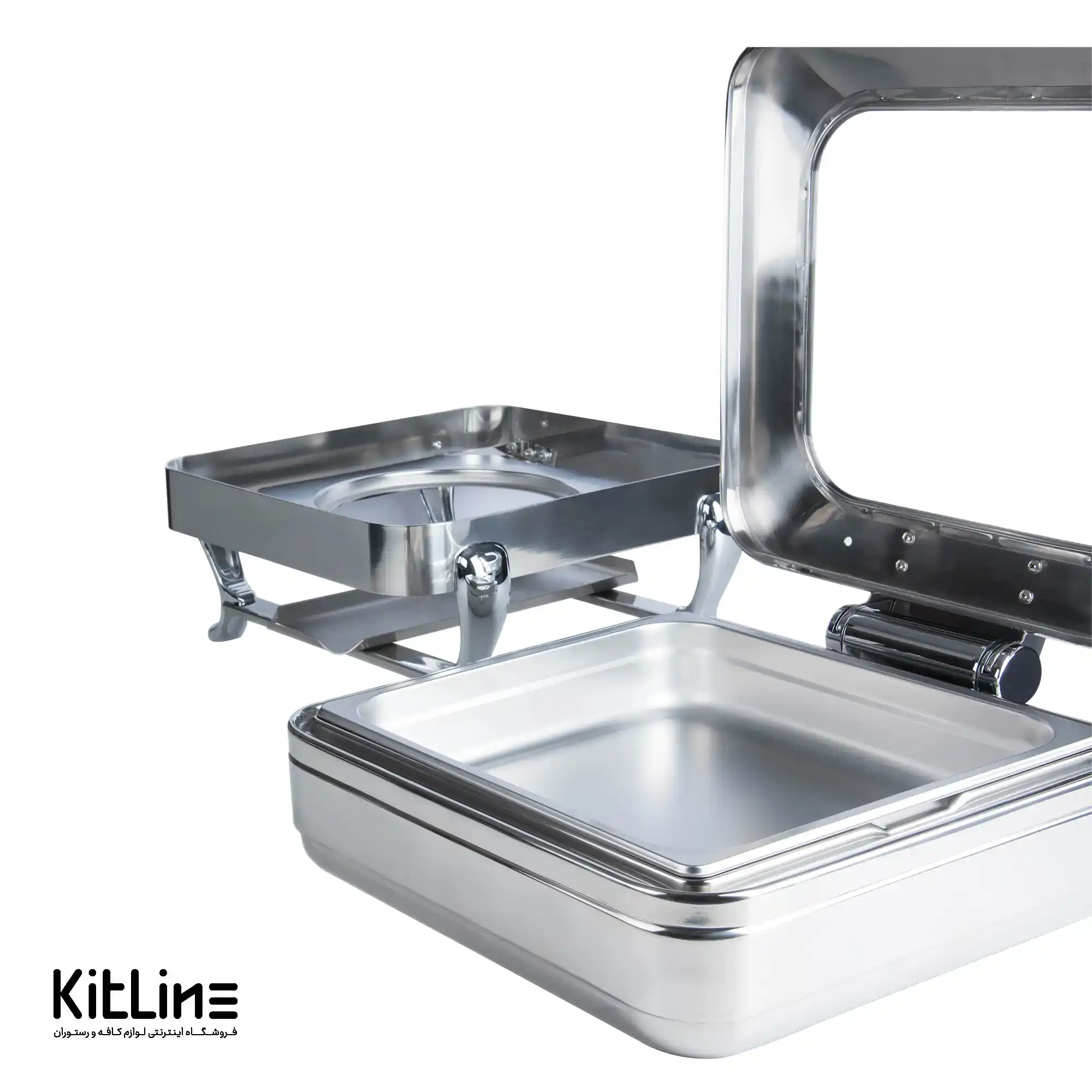 شفینگ دیش خورشتی مربعی ۵.۱ لیتری استیل - تصویر 4