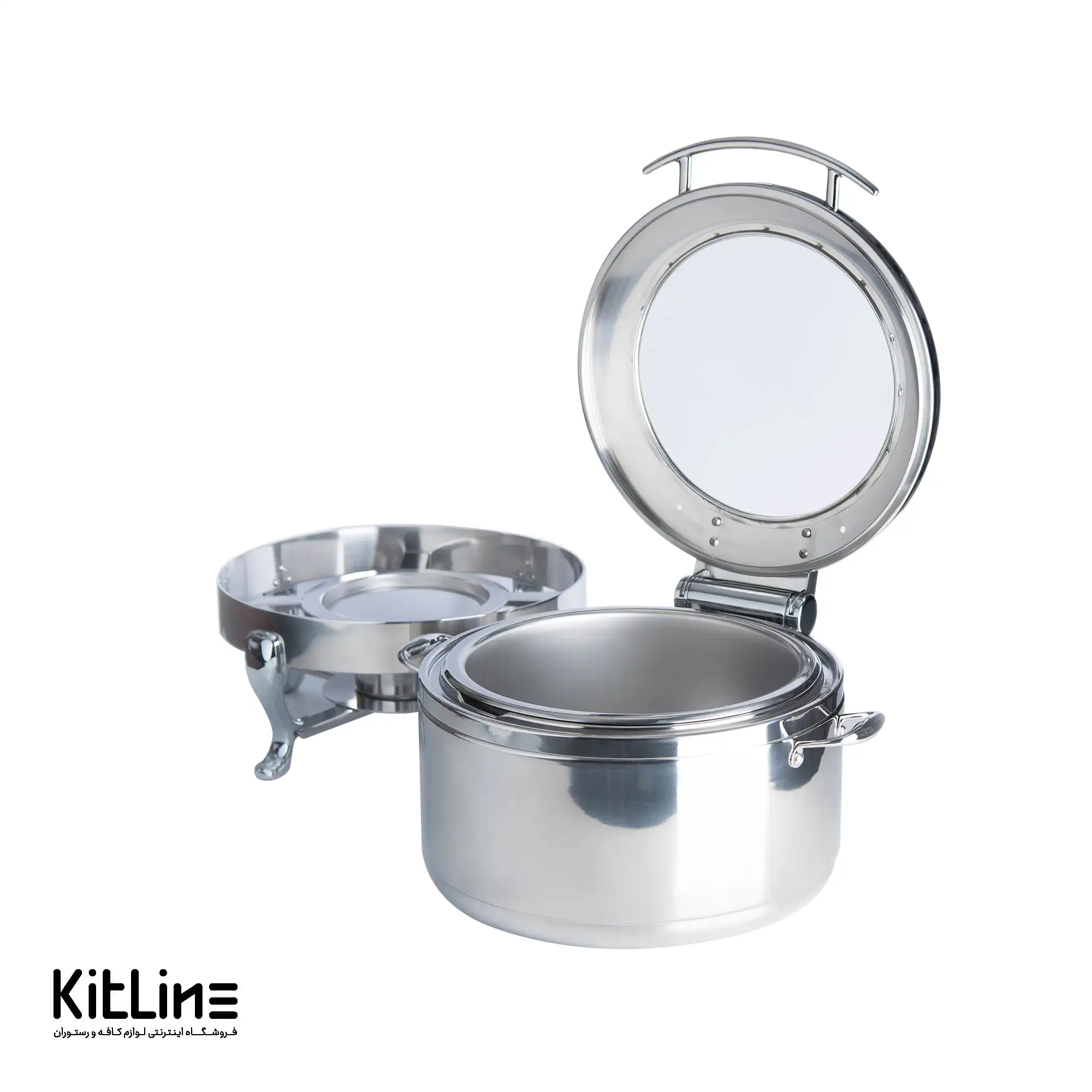 شفینگ دیش سوپی گرد ۱۲ لیتری استیل - تصویر 3