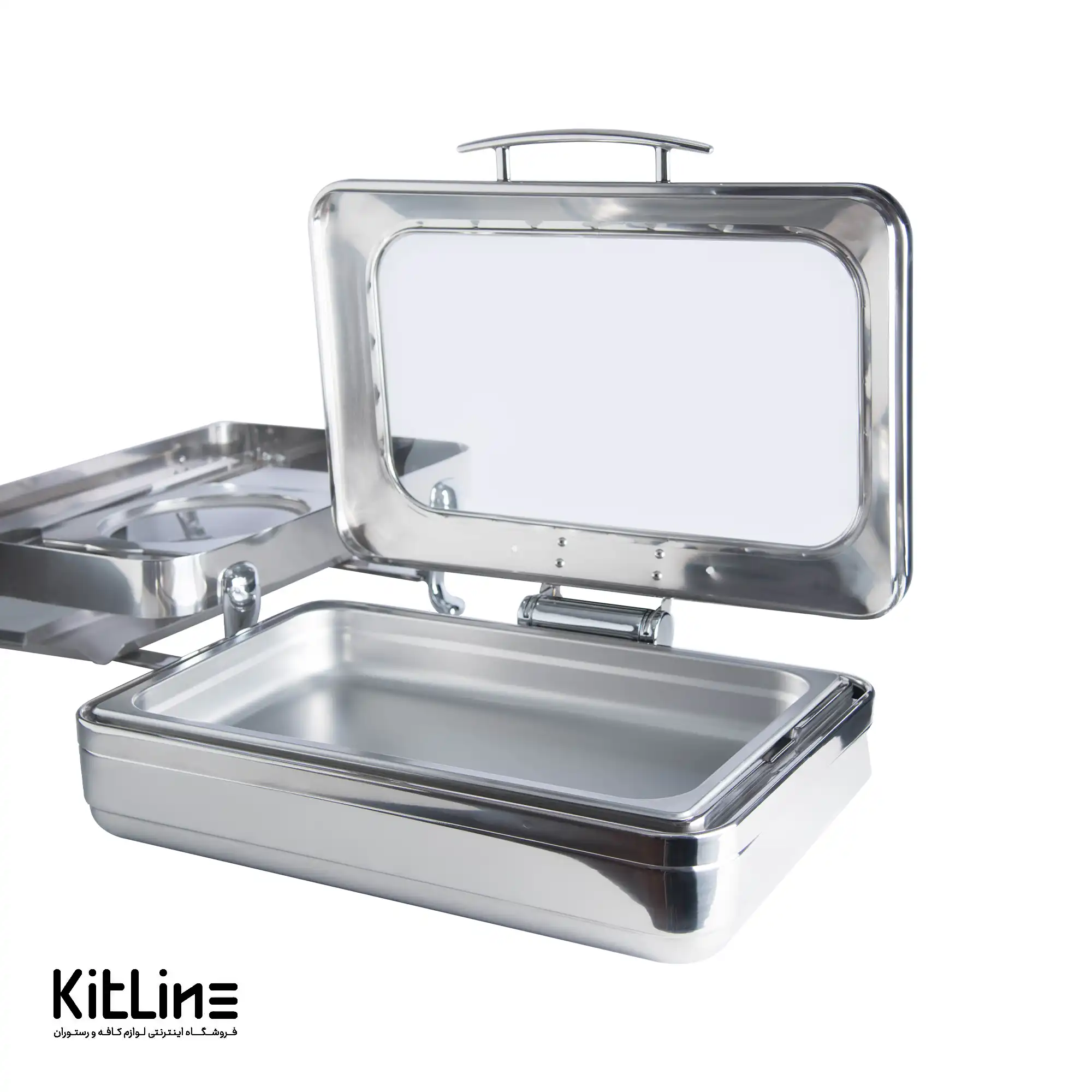 شفینگ دیش پلویی مستطیلی ۸.۳ لیتری استیل - تصویر 2