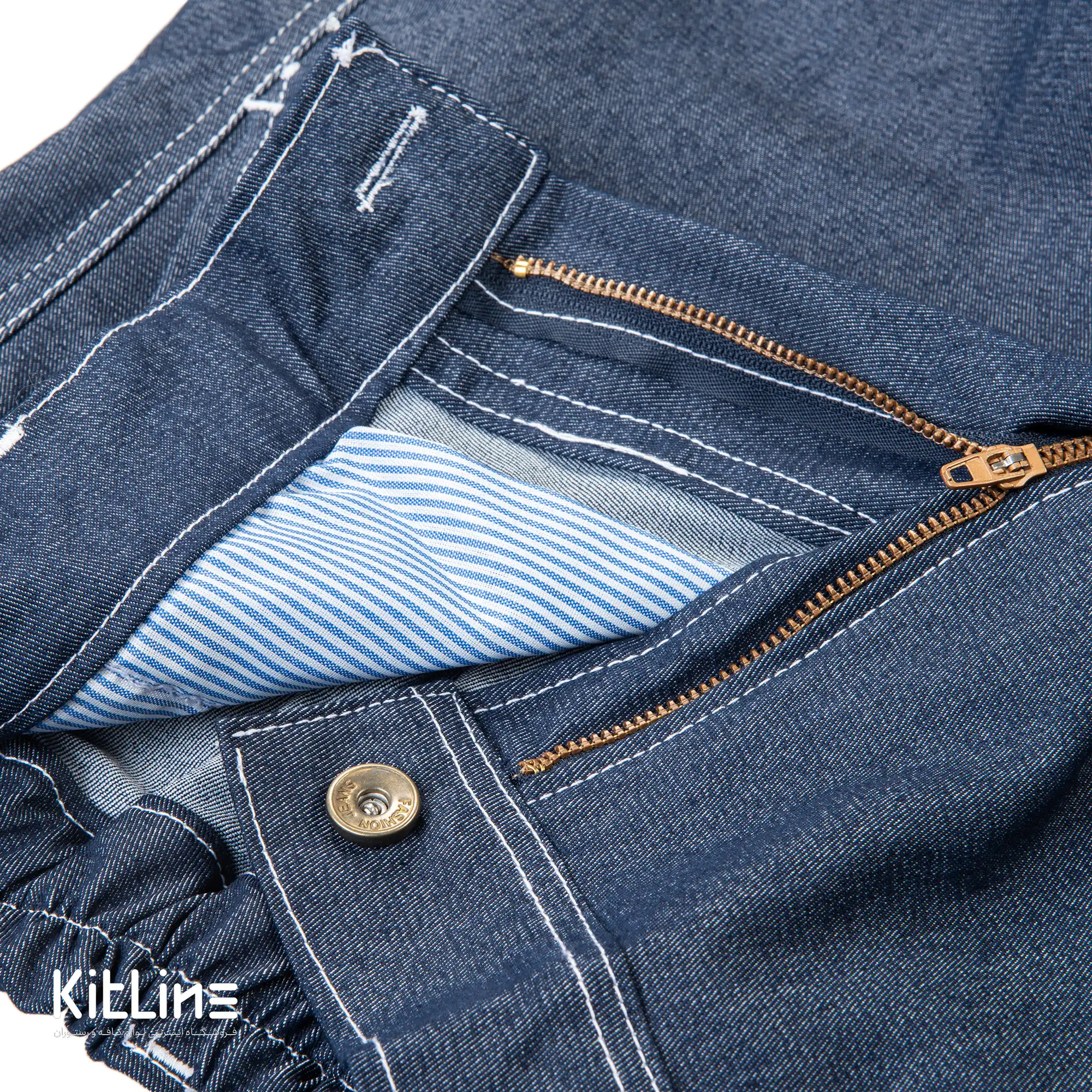 شلوار جین کمر کش آبی پوشاکو - تصویر 2