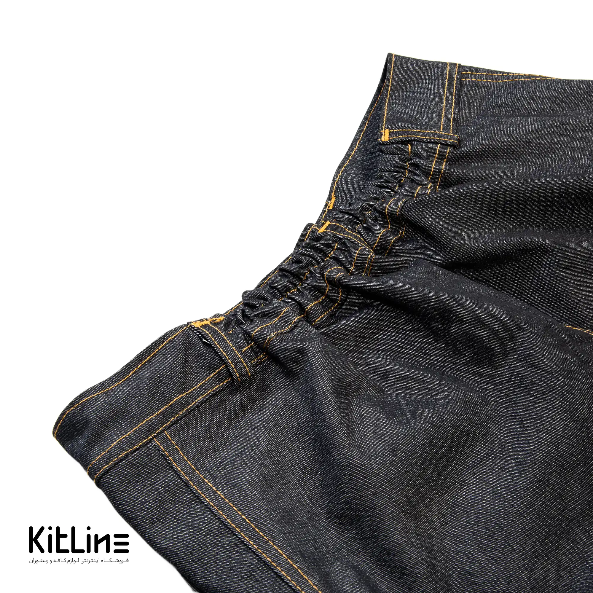 شلوار جین کمر کش مشکی پوشاکو - تصویر 5