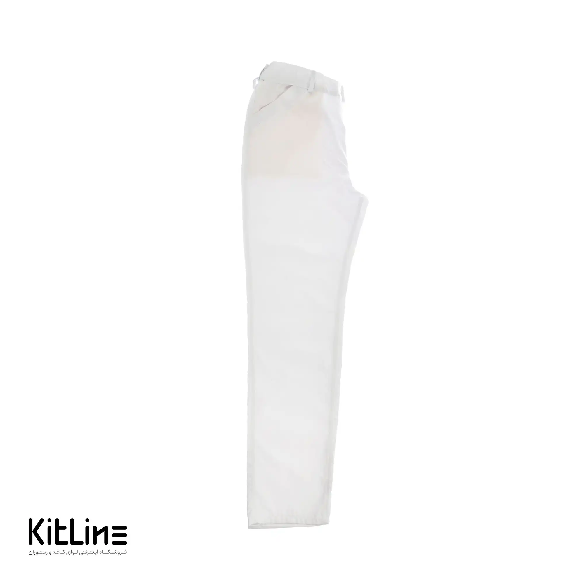 شلوار سفید کمر کش تک فرم - تصویر 3