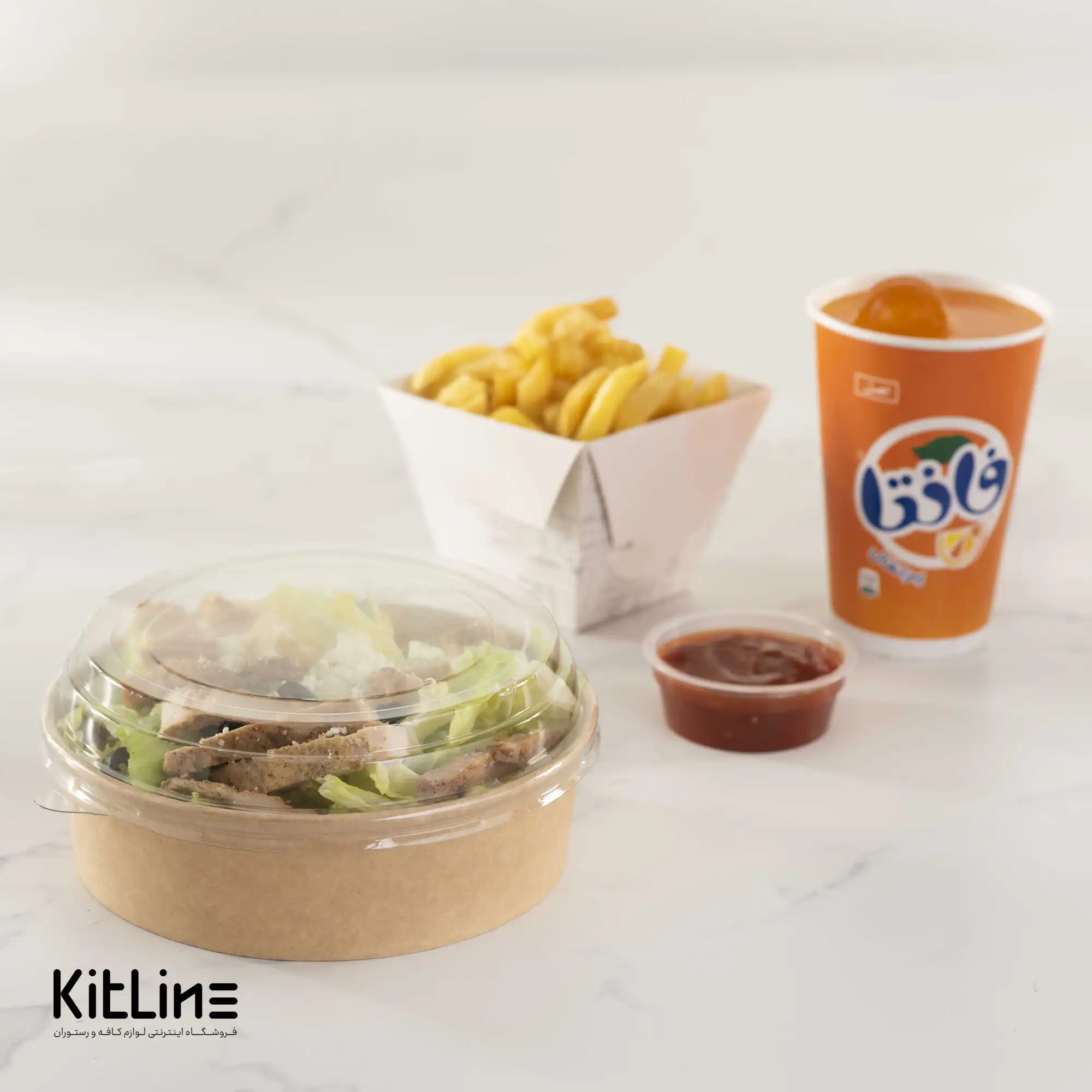 ظرف سالاد یکبار مصرف کرافت ۹۰۰ میلی لیتری همراه در (کارتن ۳۰۰ عددی) - تصویر 4