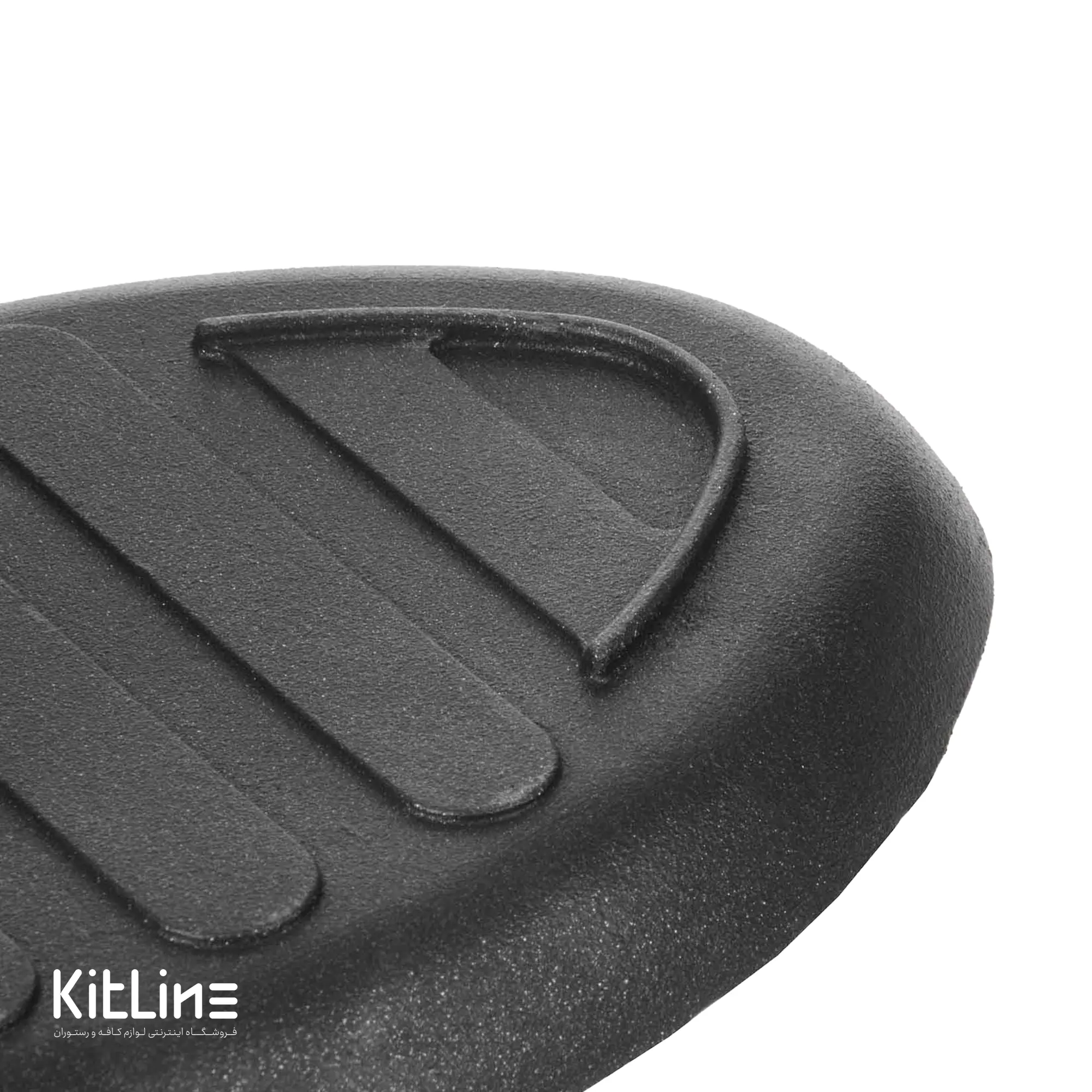 ظرف سرو استیک ۲۷ سانتیمتری چدنی همراه با تخته چوبی و دستگیره کیچن تک - تصویر 9