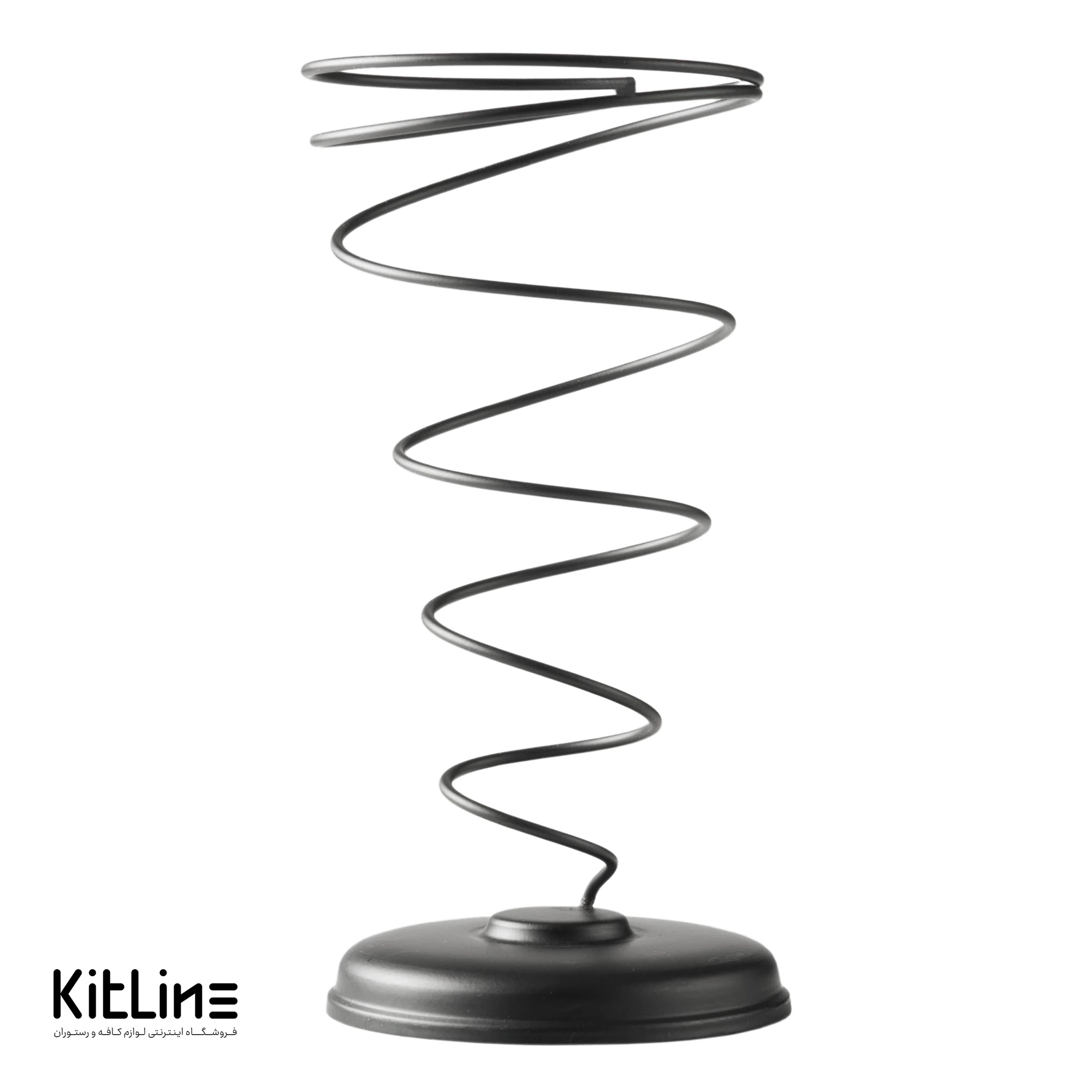 ظرف سرو سیب زمینی قیفی تکی فلزی مشکی کیچن تک - تصویر 3