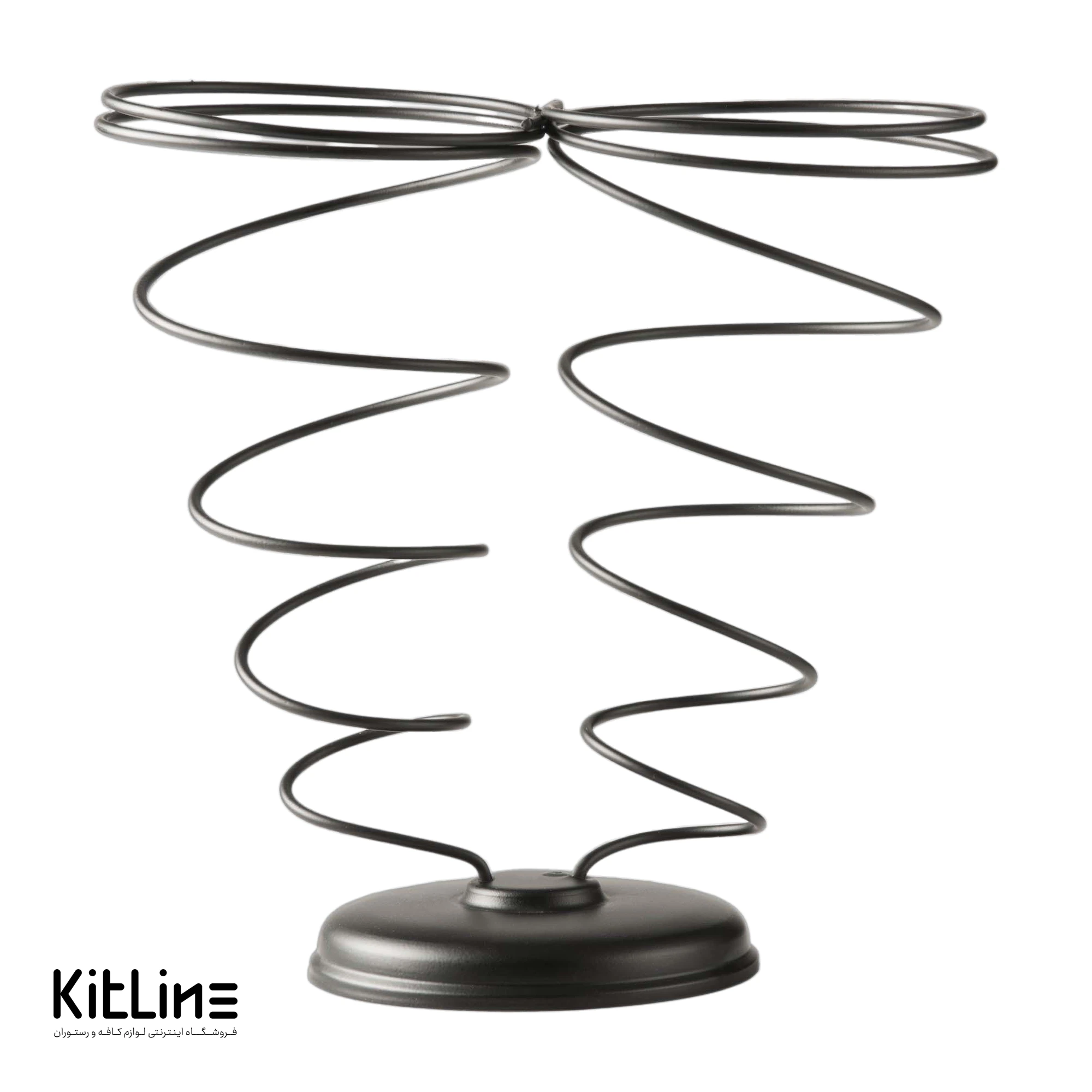 ظرف سرو سیب زمینی قیفی ۲ عددی فلزی مشکی کیچن تک - تصویر 4