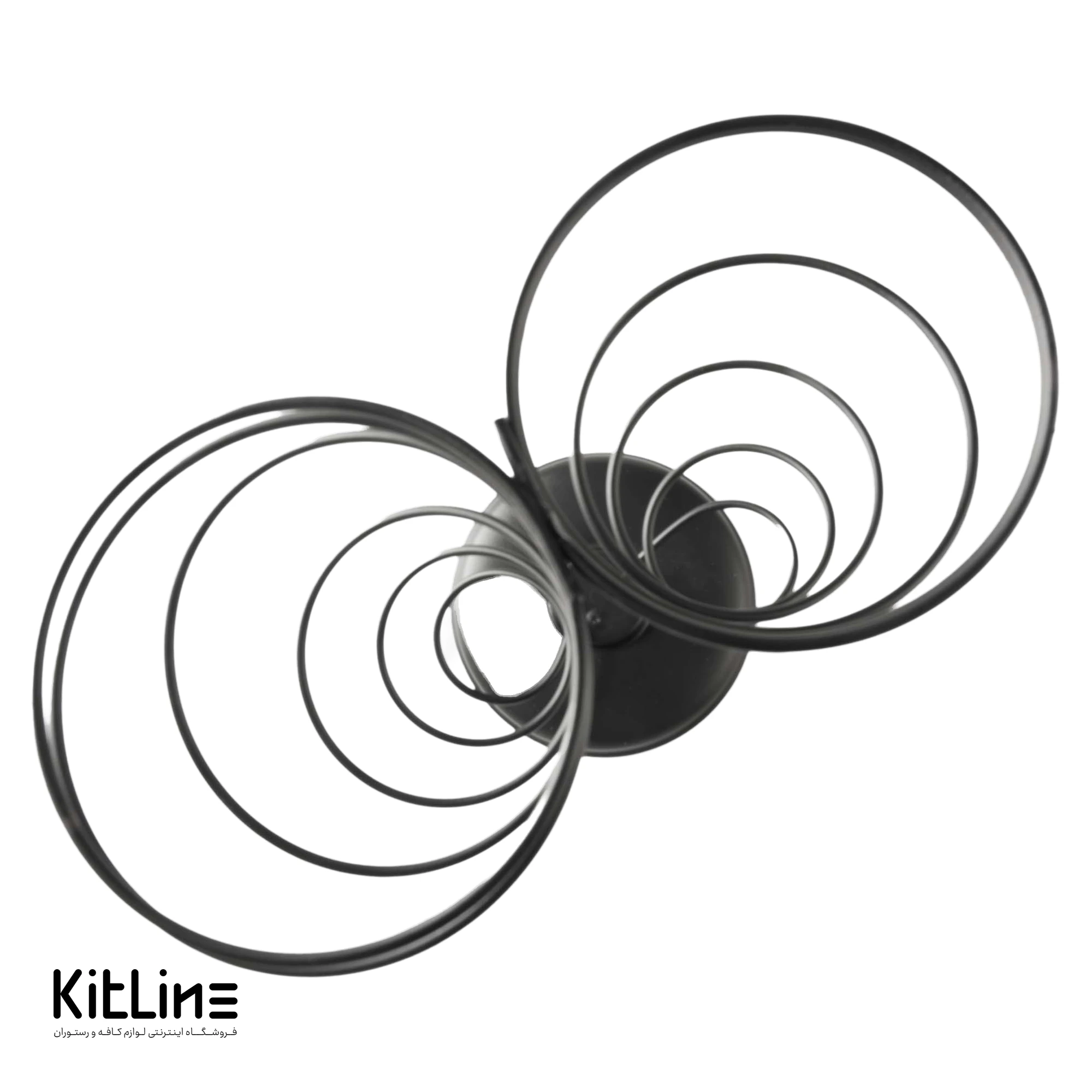 ظرف سرو سیب زمینی قیفی ۲ عددی فلزی مشکی کیچن تک - تصویر 5