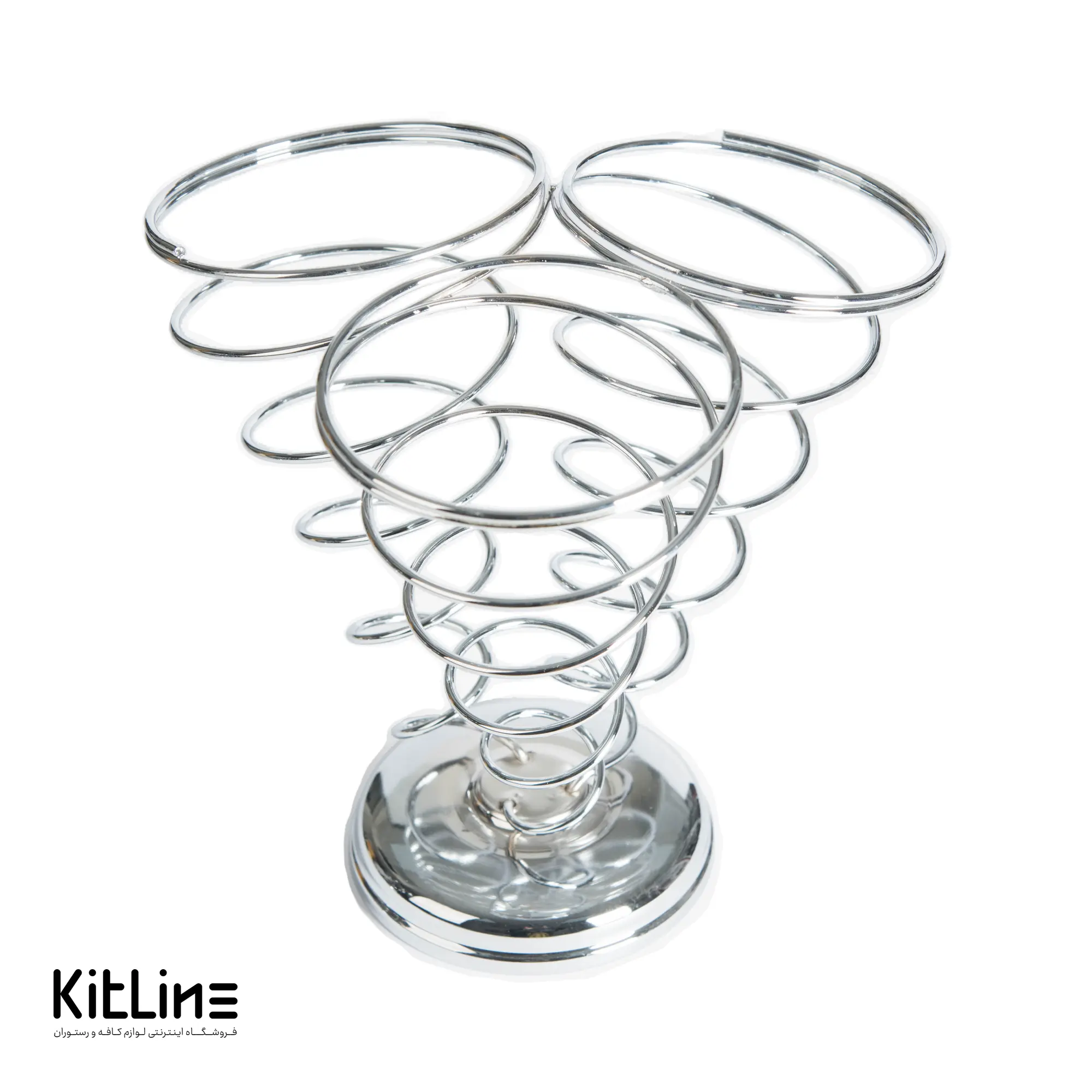 ظرف سرو سیب زمینی قیفی ۳ عددی فلزی کیچن تک - تصویر 3