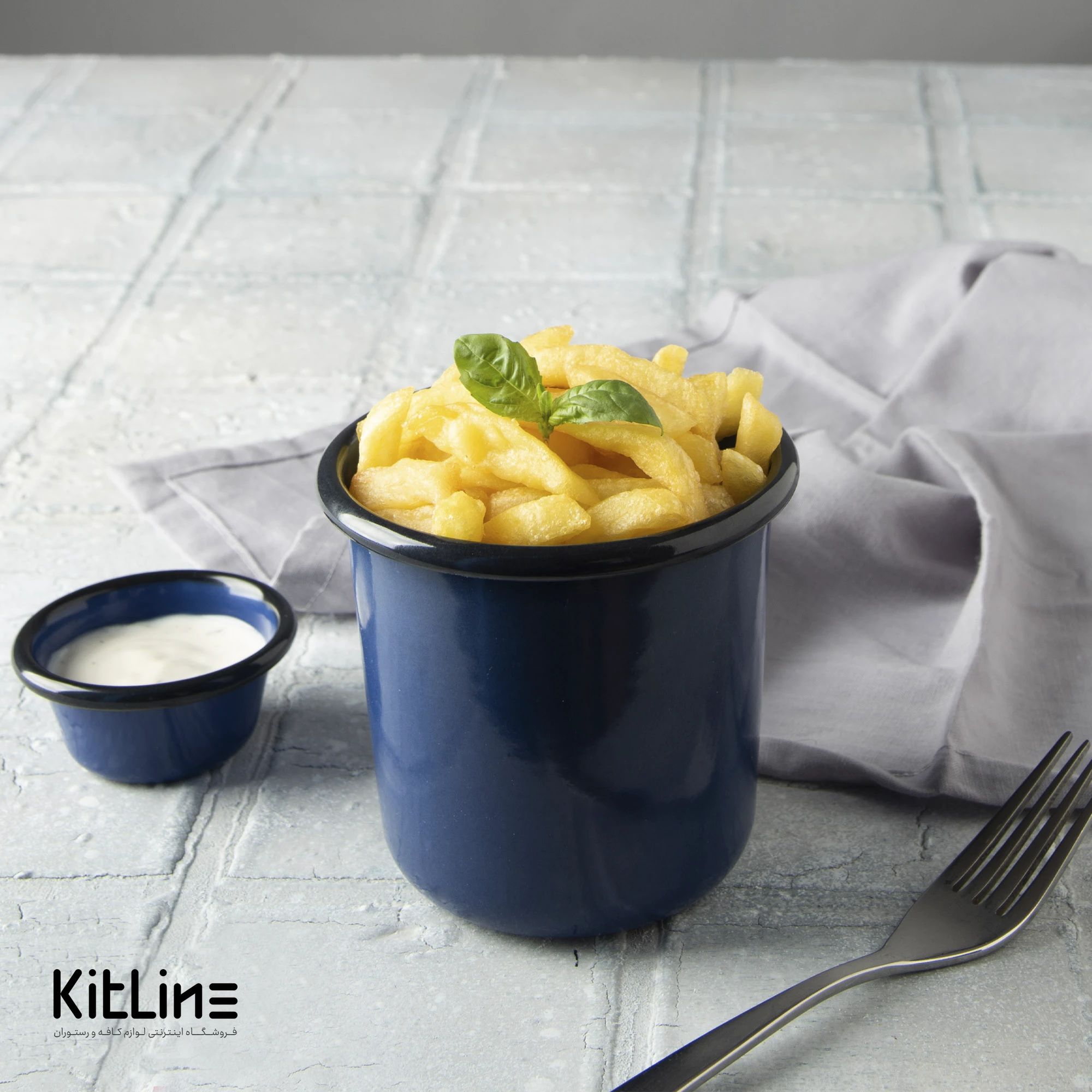 ظرف سرو لعابی ۷×۱۰×۱۰.۵ سانتیمتری سرمه ای بنشاد - تصویر 5