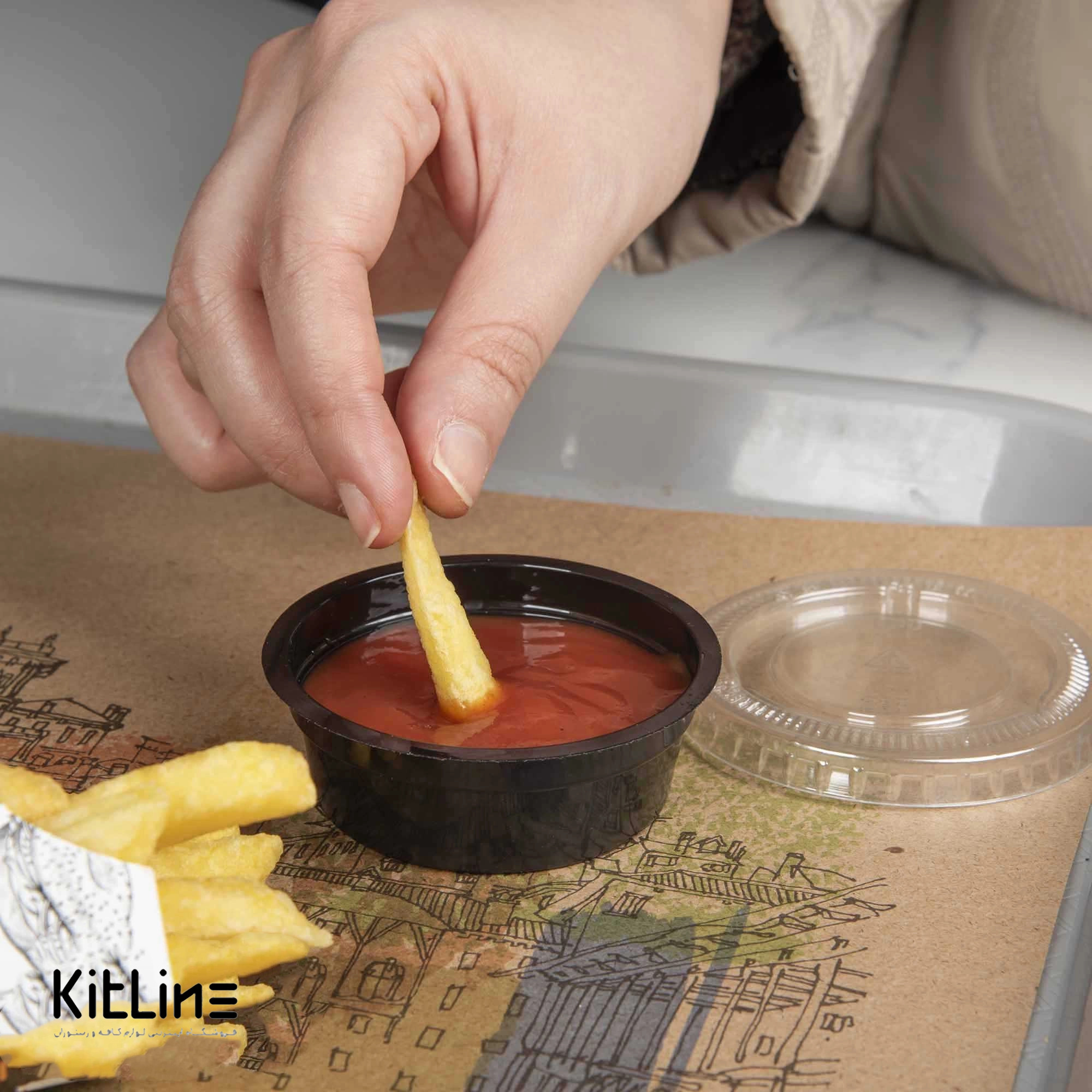 ظرف سس یکبار مصرف ۵۰ میلی لیتری مشکی در دار (کارتن ۱۰۰۰ عددی) - تصویر 5