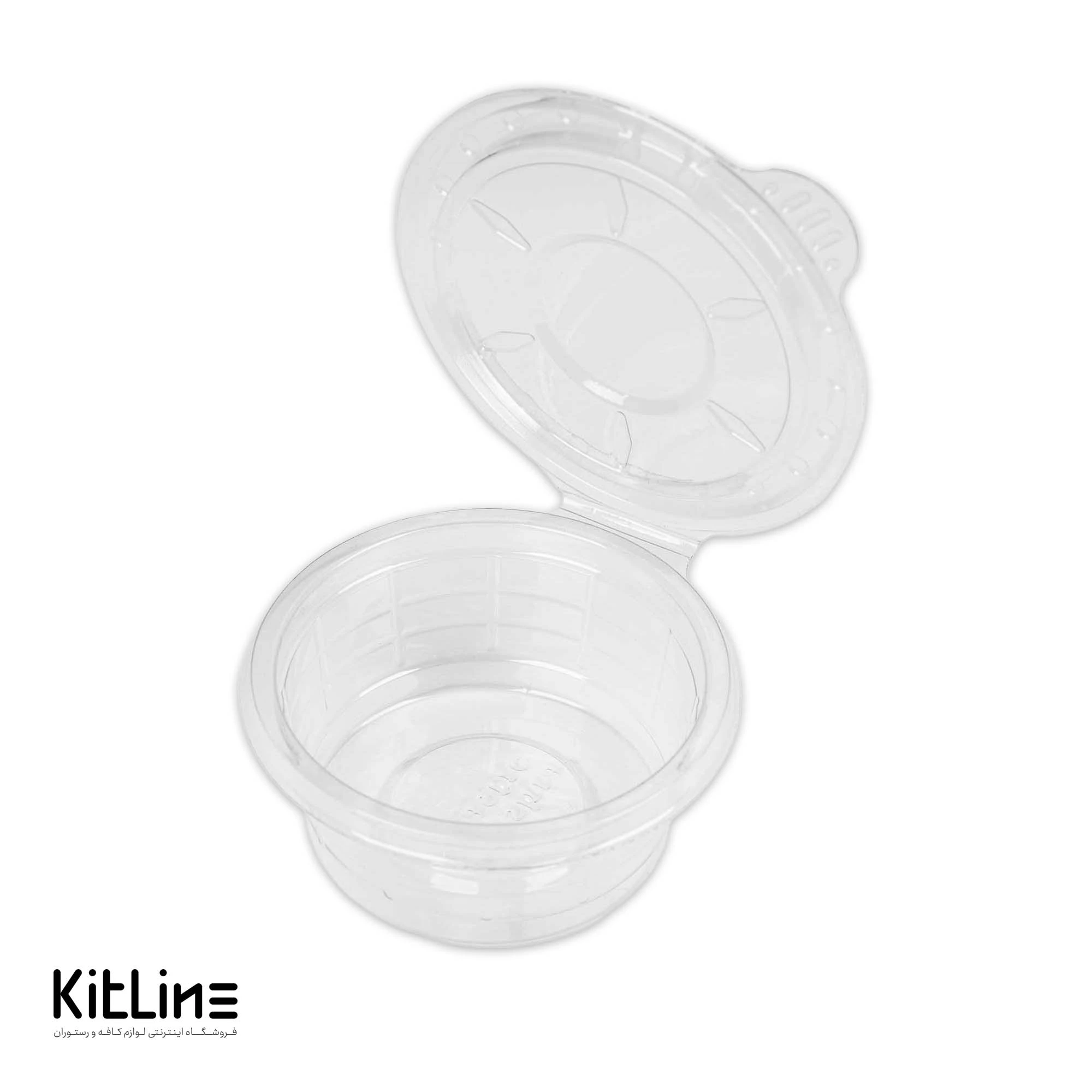 ظرف سس یکبار مصرف ۸۰ میلی لیتری شفاف درب دار (کارتن ۸۰۰ عددی) - تصویر 3