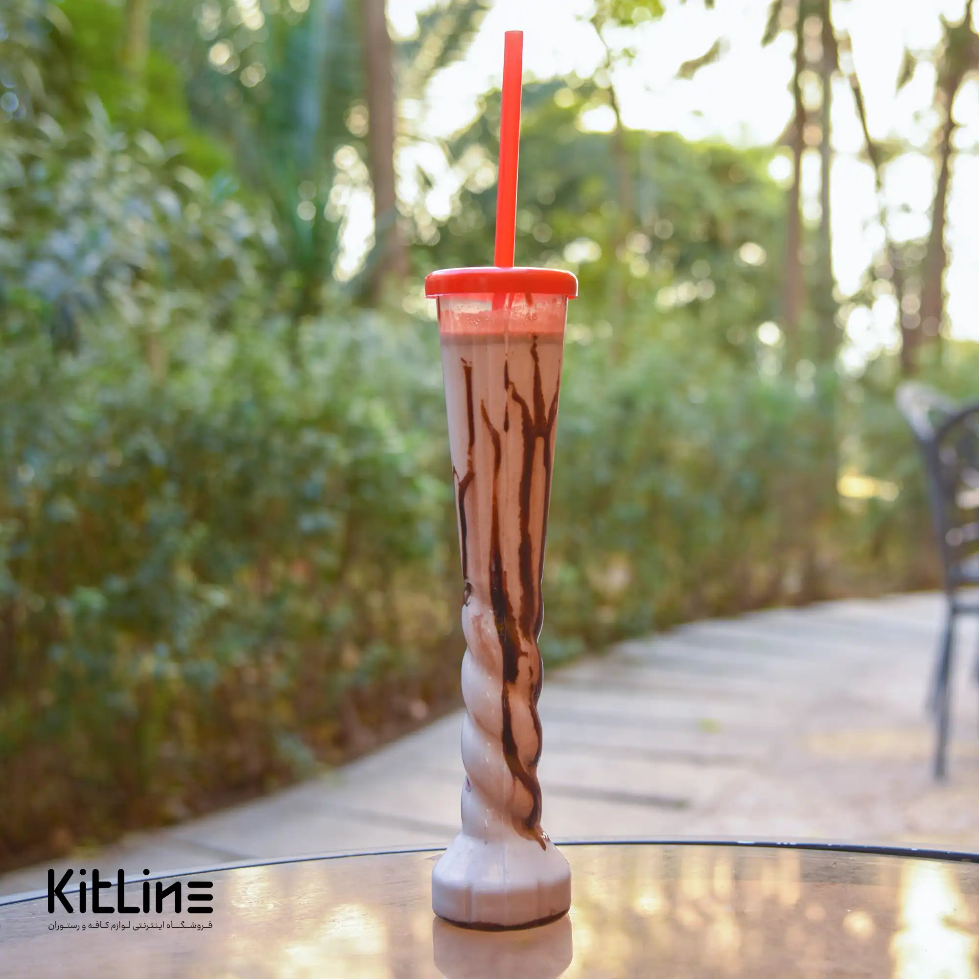 ظرف شیک نوتلا در پرسی با نی ۳۵۰ میلی لیتری (کارتن ۱۰۰ عددی) - تصویر 6