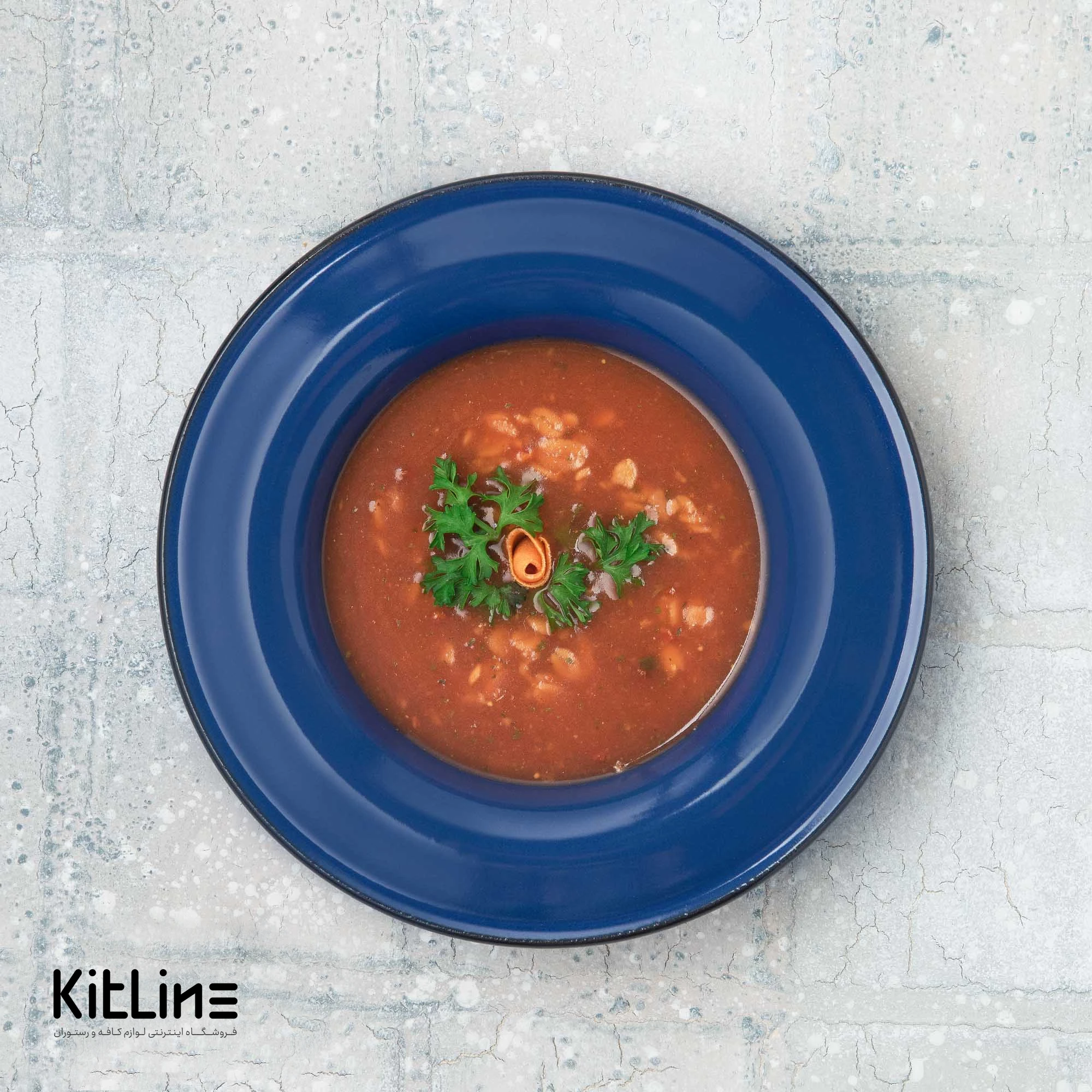 ظرف پاستا خوری لعابی ۲۲ سانتیمتری سرمه ای بنشاد - تصویر 5