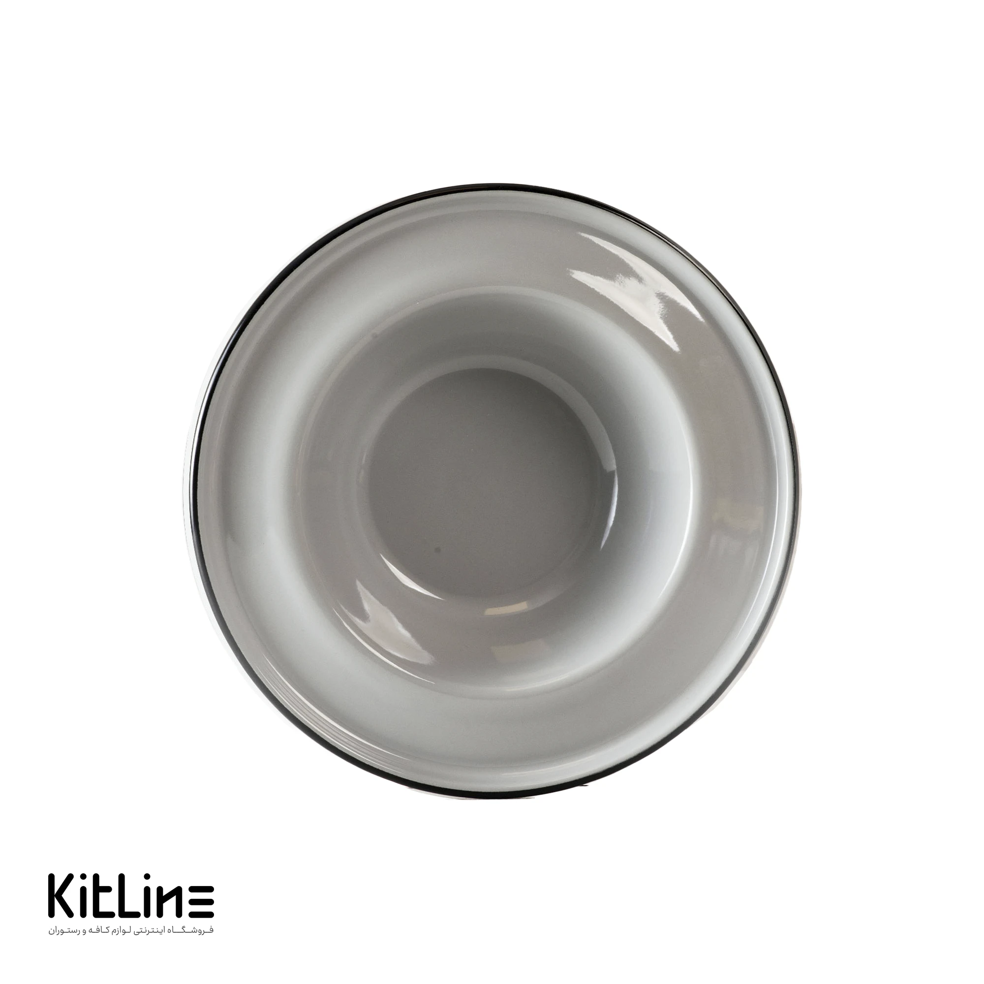 ظرف پاستا خوری لعابی ۲۵ سانتیمتری طوسی بنشاد - تصویر 4