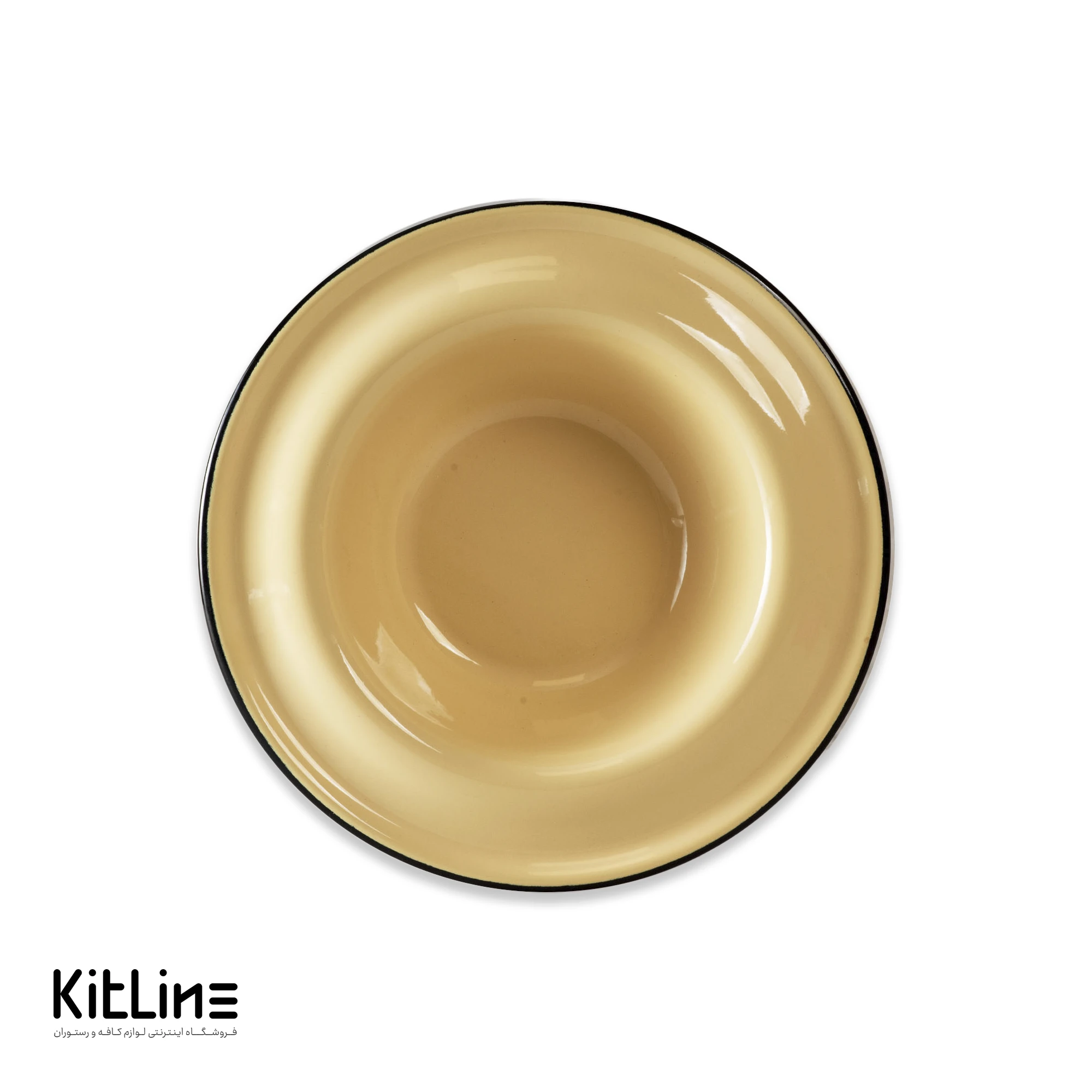 ظرف پاستا خوری لعابی ۲۵ سانتیمتری کرم بنشاد - تصویر 3