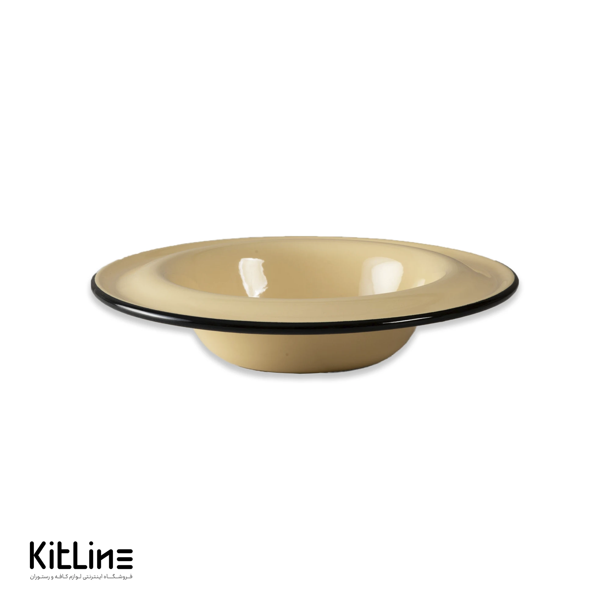 ظرف پاستا خوری لعابی ۲۵ سانتیمتری کرم بنشاد - تصویر 4