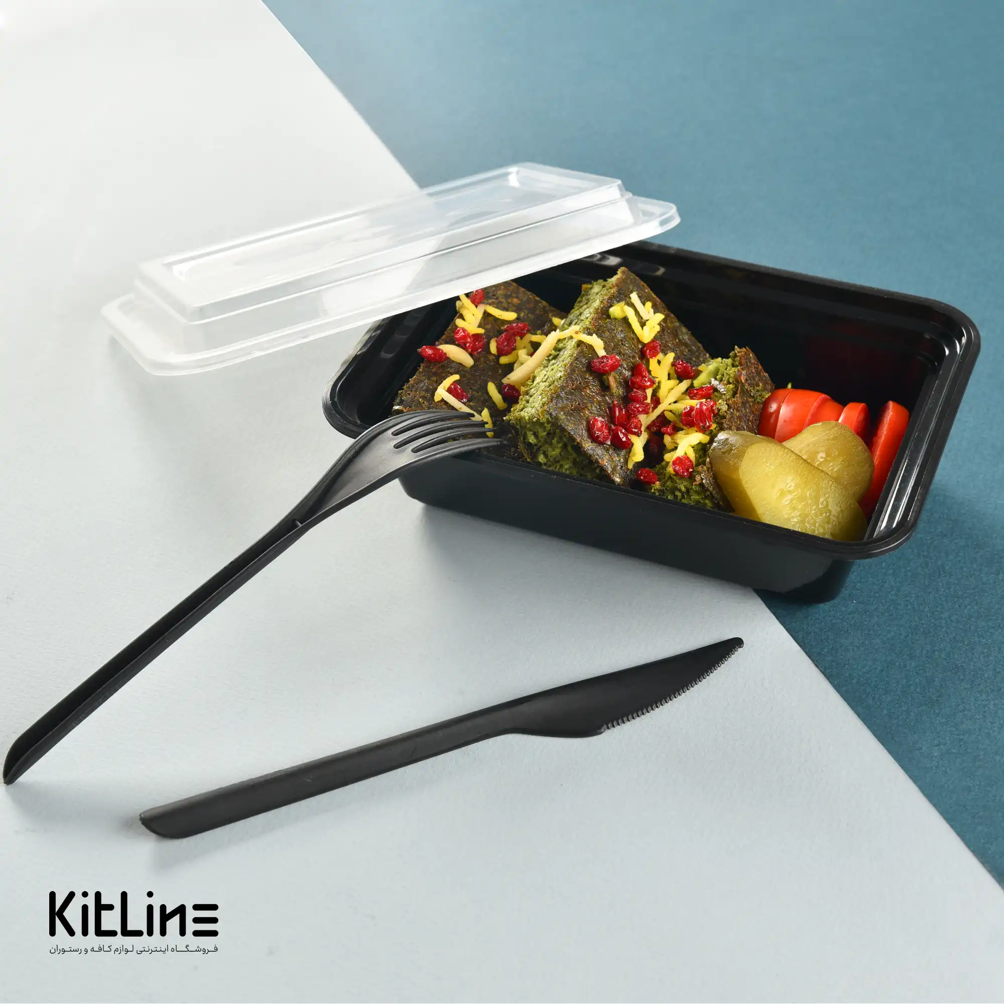 ظرف یکبار مصرف ۱۸.۵×۱۲.۵ سانتیمتری مشکی همراه در شفاف سوپر فرش (کارتن ۱۵۰ عددی) - تصویر 5