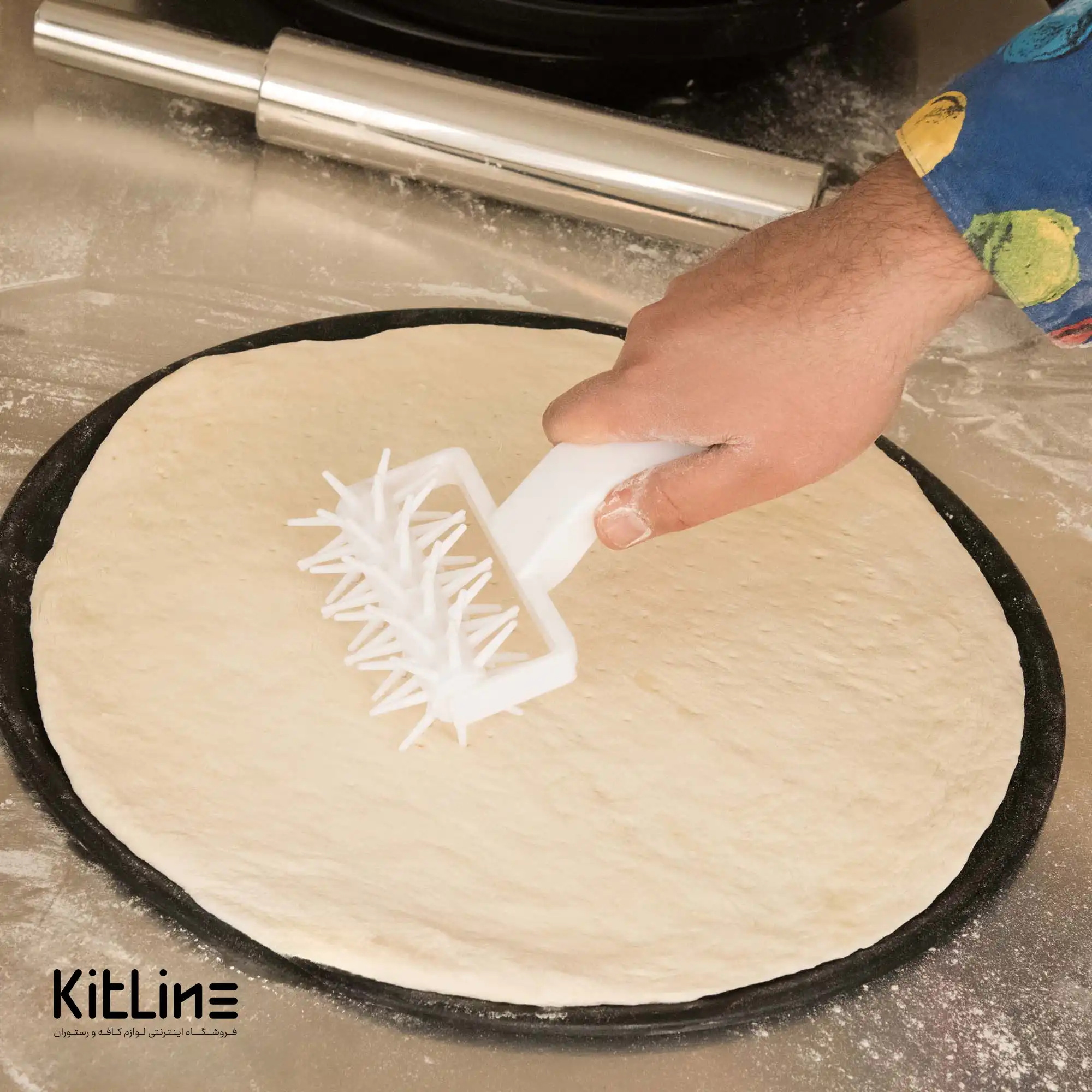 غلتک شانه ای خمیر پلاستیکی ۲۰ سانتیمتری - تصویر 4