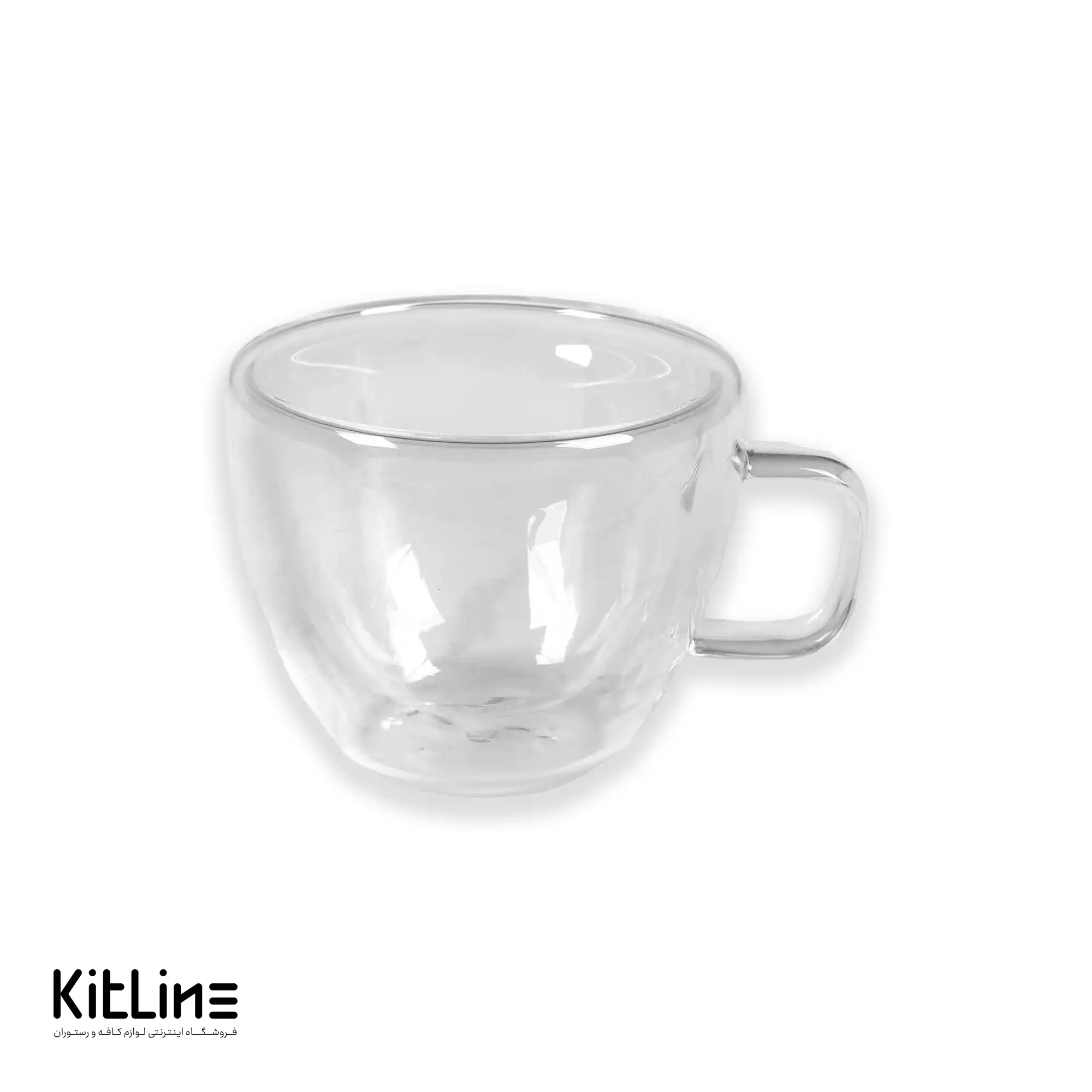 فنجان شیشه ای دو جداره ۱۵۰ میلی‌لیتری