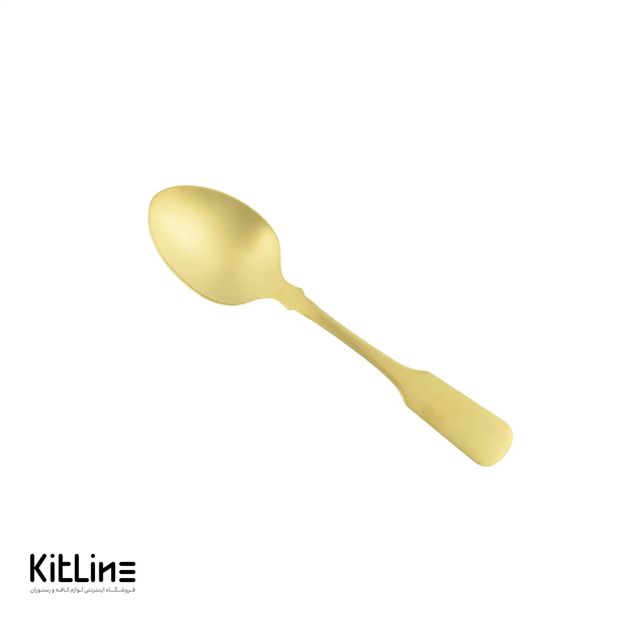 قاشق مربا خوری صنایع استیل مدل برشیا تمام مات طلایی