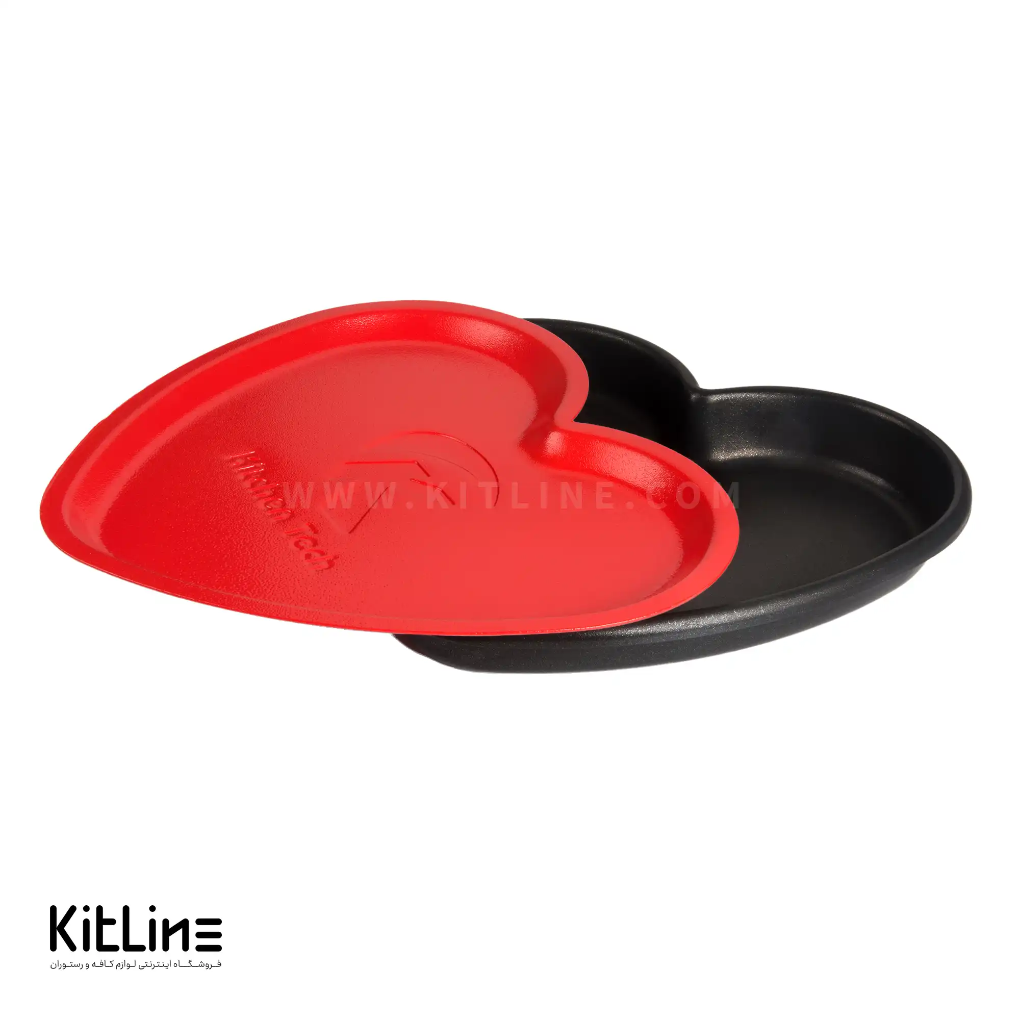 قالب پیتزا آمریکایی آلومینیومی قلبی همراه با در کیچن تک - تصویر 2