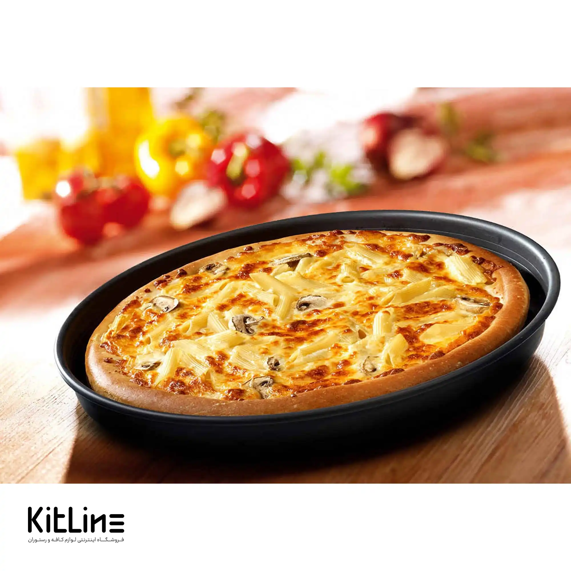 قالب پیتزا آمریکایی آلومینیومی گرد ۱۷ سانتیمتری همراه با در کیچن تک - تصویر 5