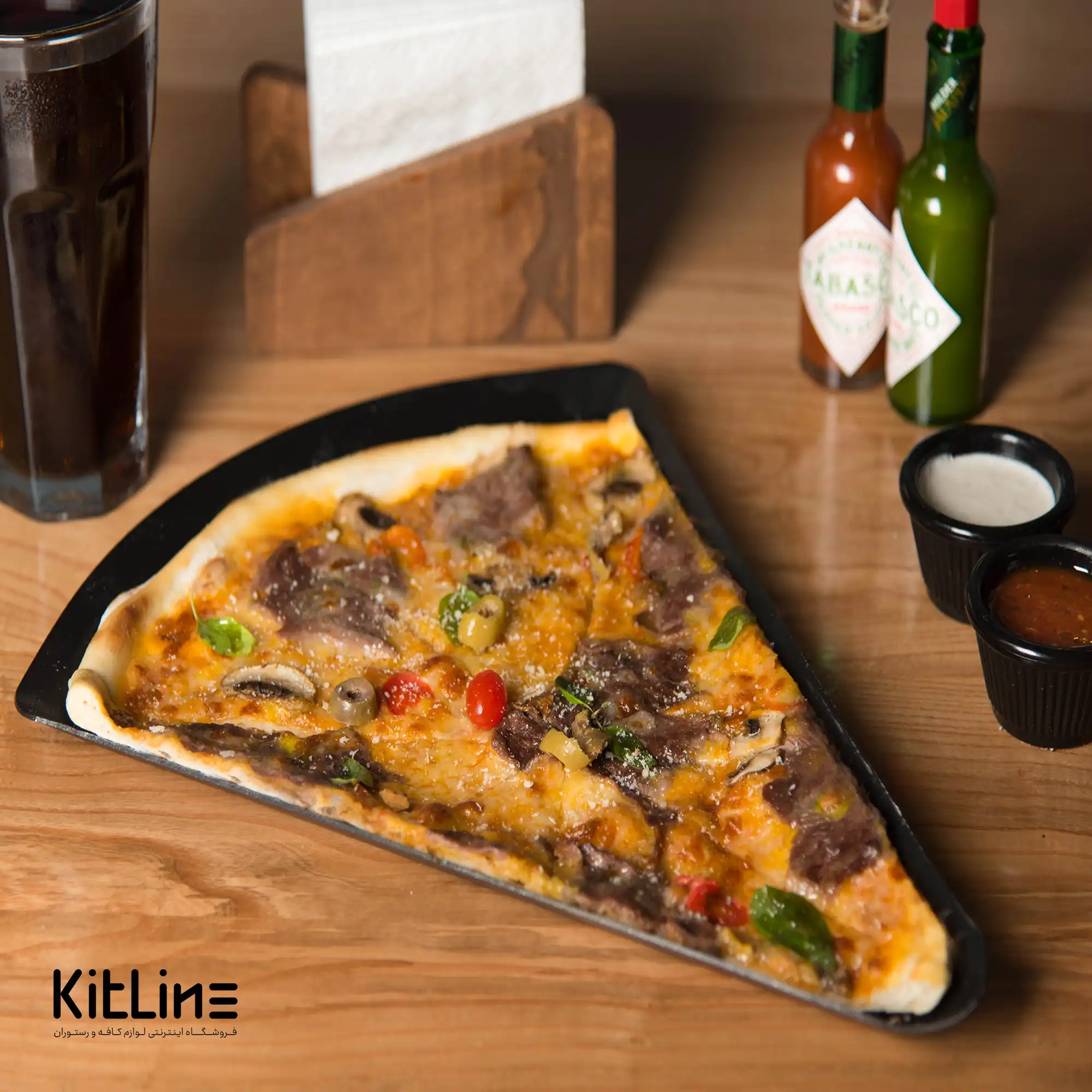 قالب پیتزا ایتالیایی آلومینیومی مثلثی بدون در کیچن تک - تصویر 4