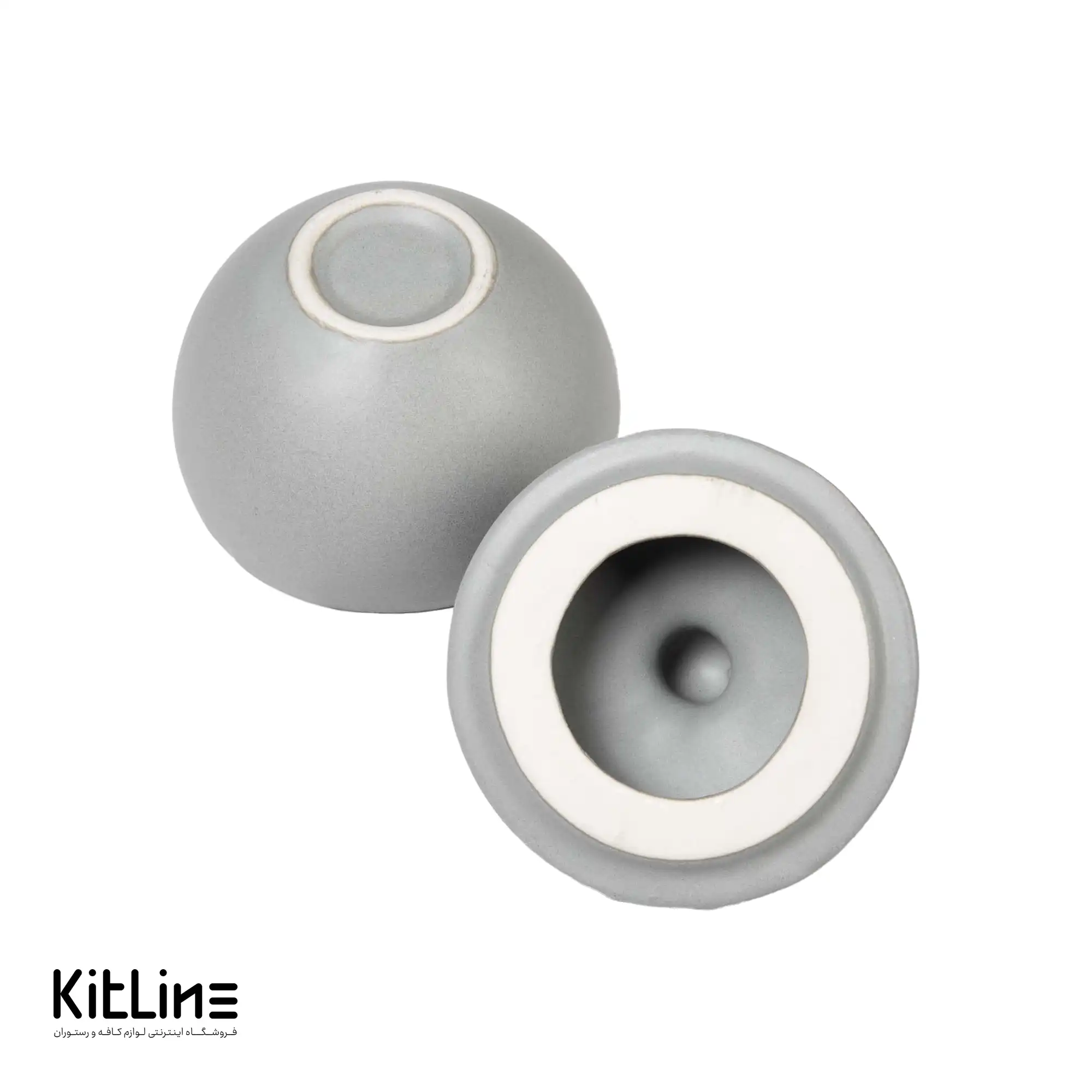 قندان سرامیکی ۱۰ سانتیمتری طوسی - تصویر 3