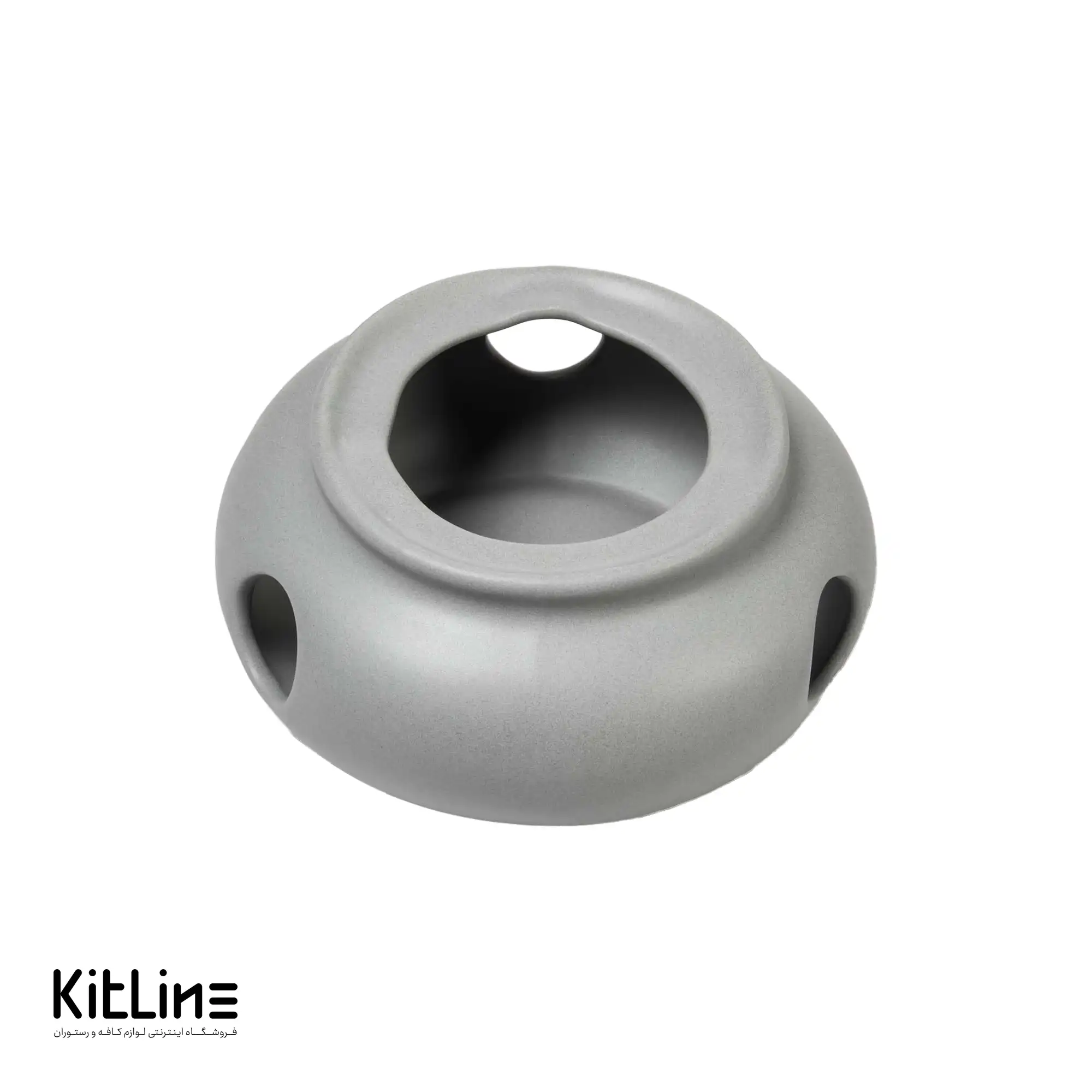 قوری وارمر دار سرامیکی طوسی - تصویر 3