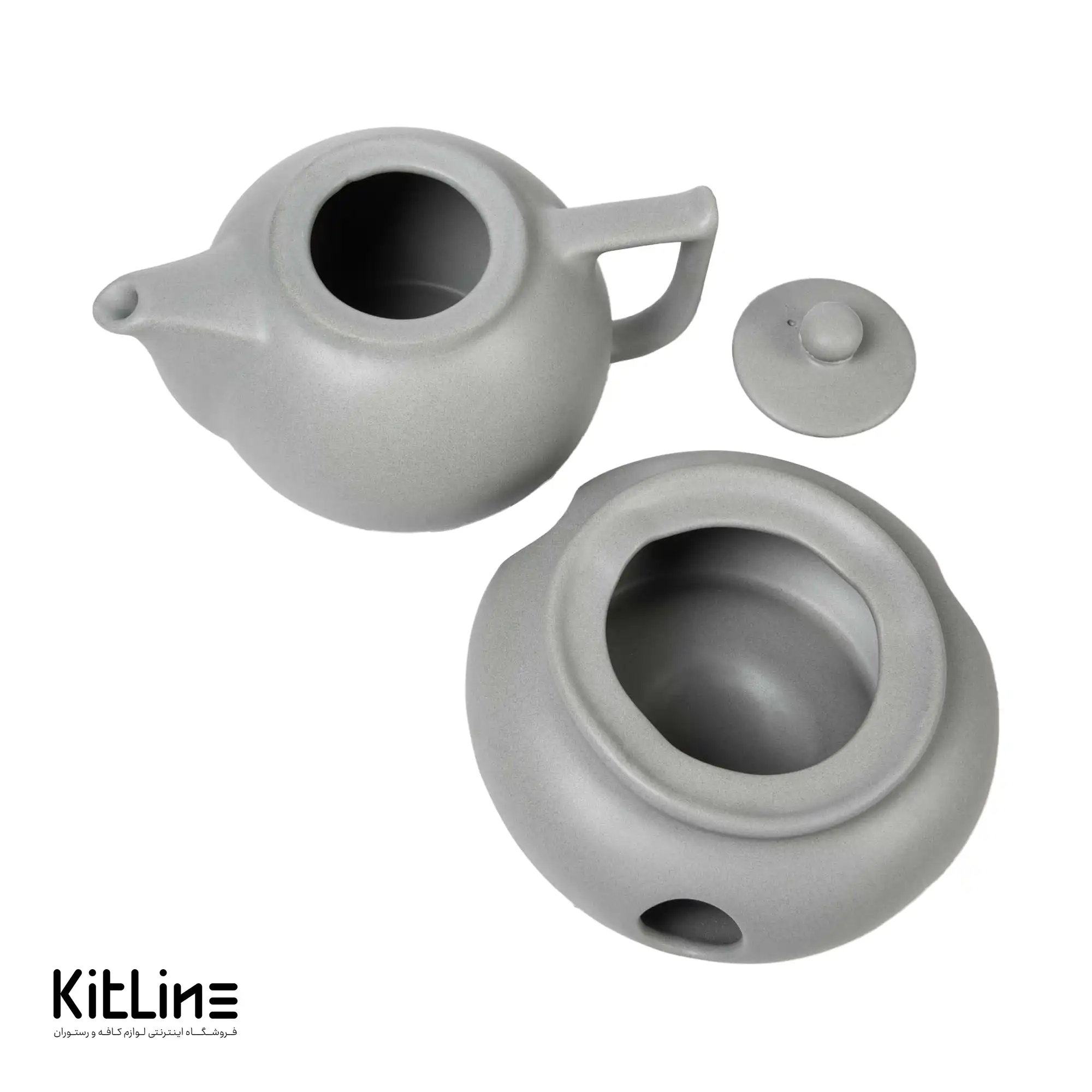 قوری وارمر دار سرامیکی طوسی - تصویر 4