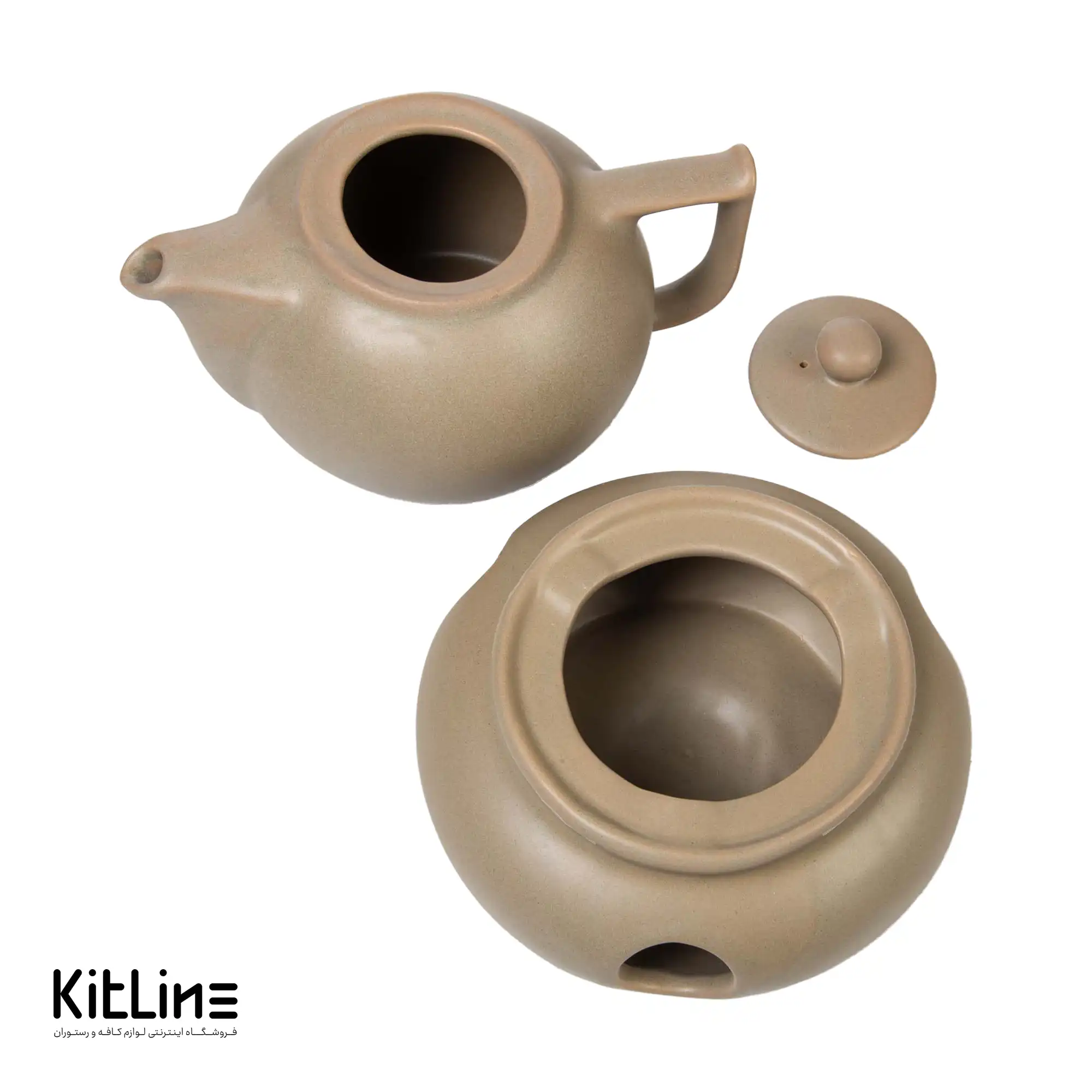 قوری وارمر دار سرامیکی کرم - تصویر 4