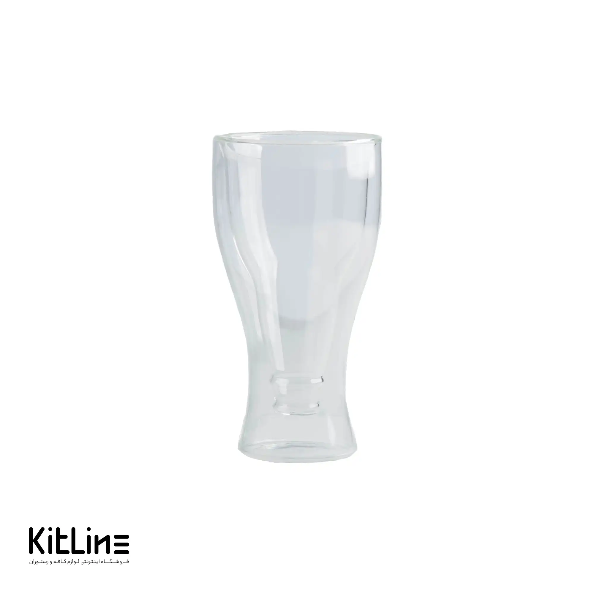 لیوان شیشه ای دوجداره ۳۰۰ میلی‌لیتری طرح بطری (ست ۲ عددی)