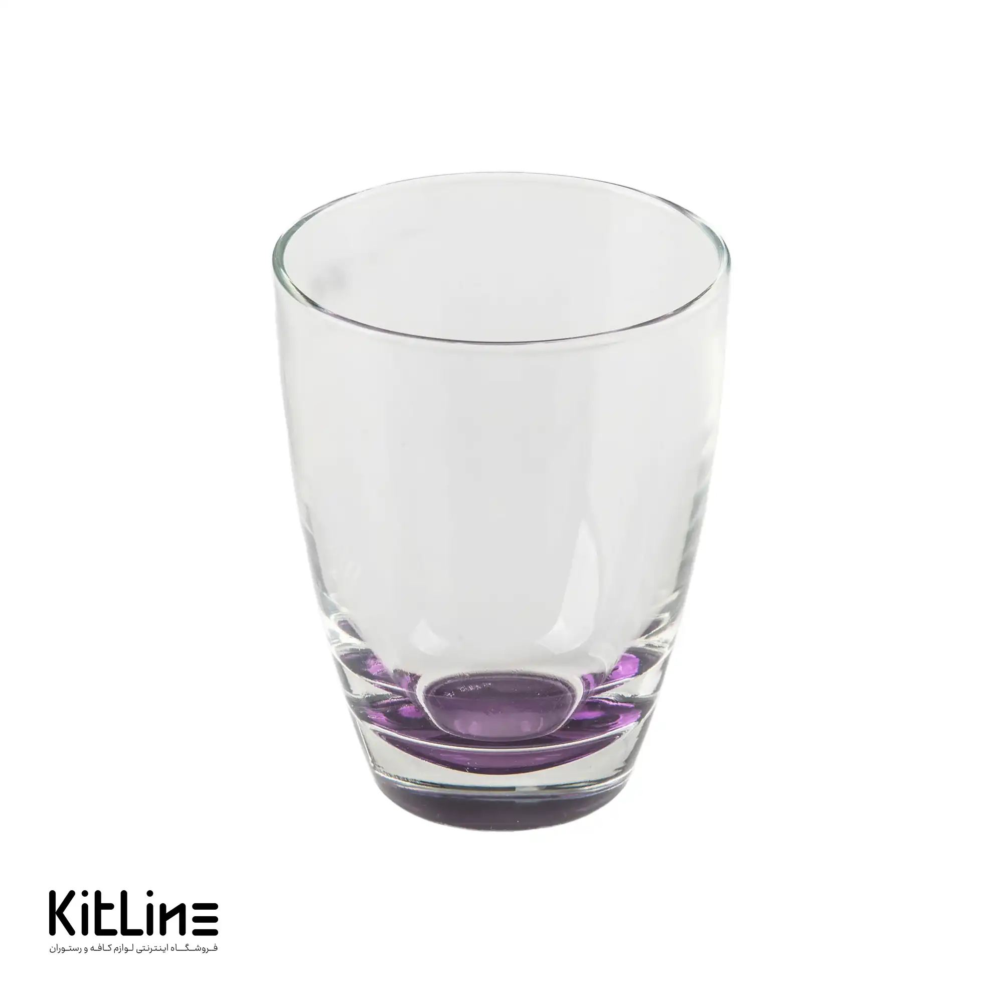 لیوان شیشه ای ۳۱۰ میلی‌لیتری دکاور مدل آلپی اچ بی کف بنفش (ست ۳ عددی)