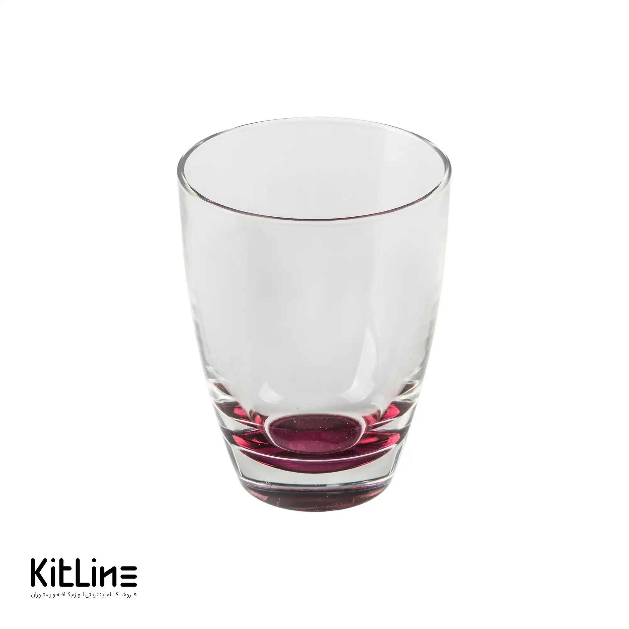 لیوان شیشه ای ۳۱۰ میلی‌لیتری دکاور مدل آلپی اچ بی کف سرخابی (ست ۳ عددی)