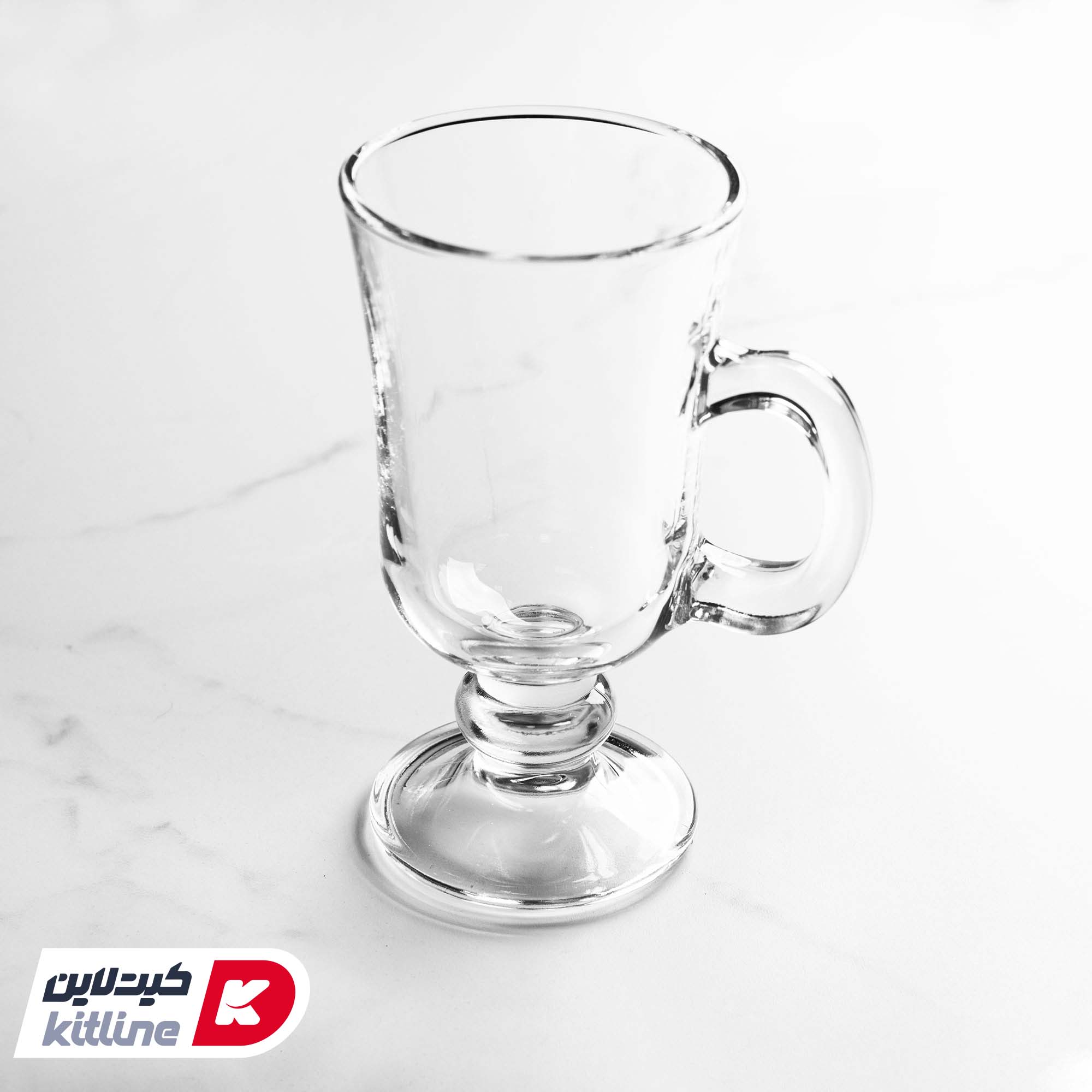 لیوان دسته دار شیشه ای ۲۳۰ میلی‌لیتری پاشاباغچه مدل آیریش کافه