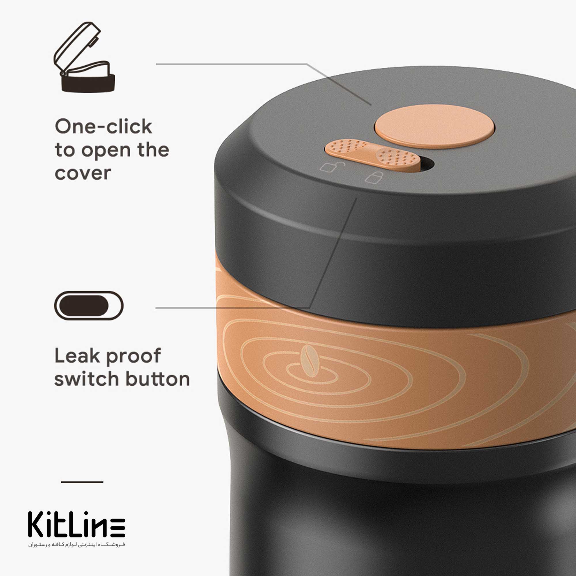 ماگ فرنچ پرس استيل مسافرتی بلند پرک (BLEND PERK) - تصویر 6