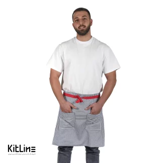 نیم پیشبند راه راه بند قرمز