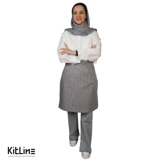 نیم پیشبند راه راه طوسی