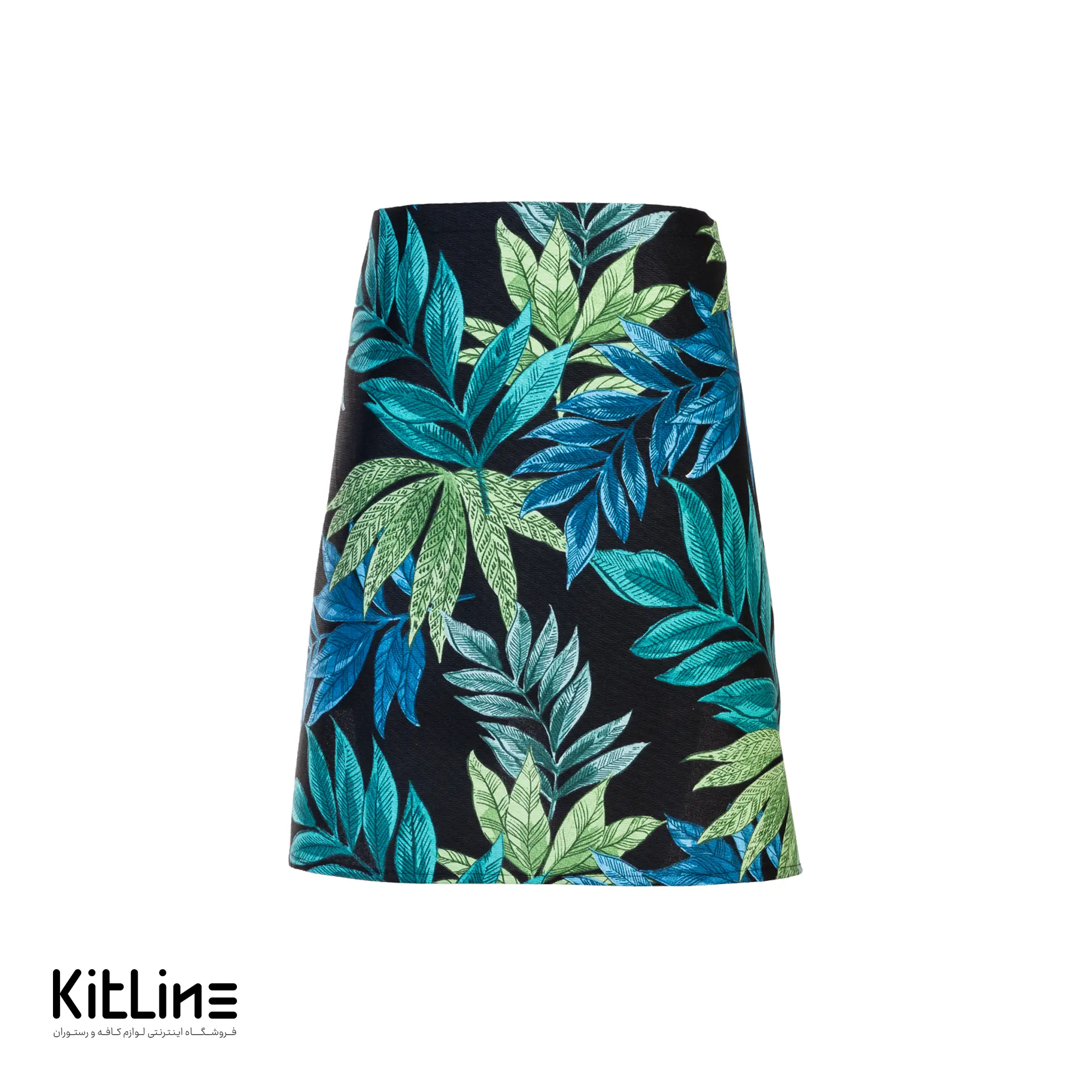 نیم پیشبند طرح برگ سبز و مشکی برند سارا فرم - تصویر 2