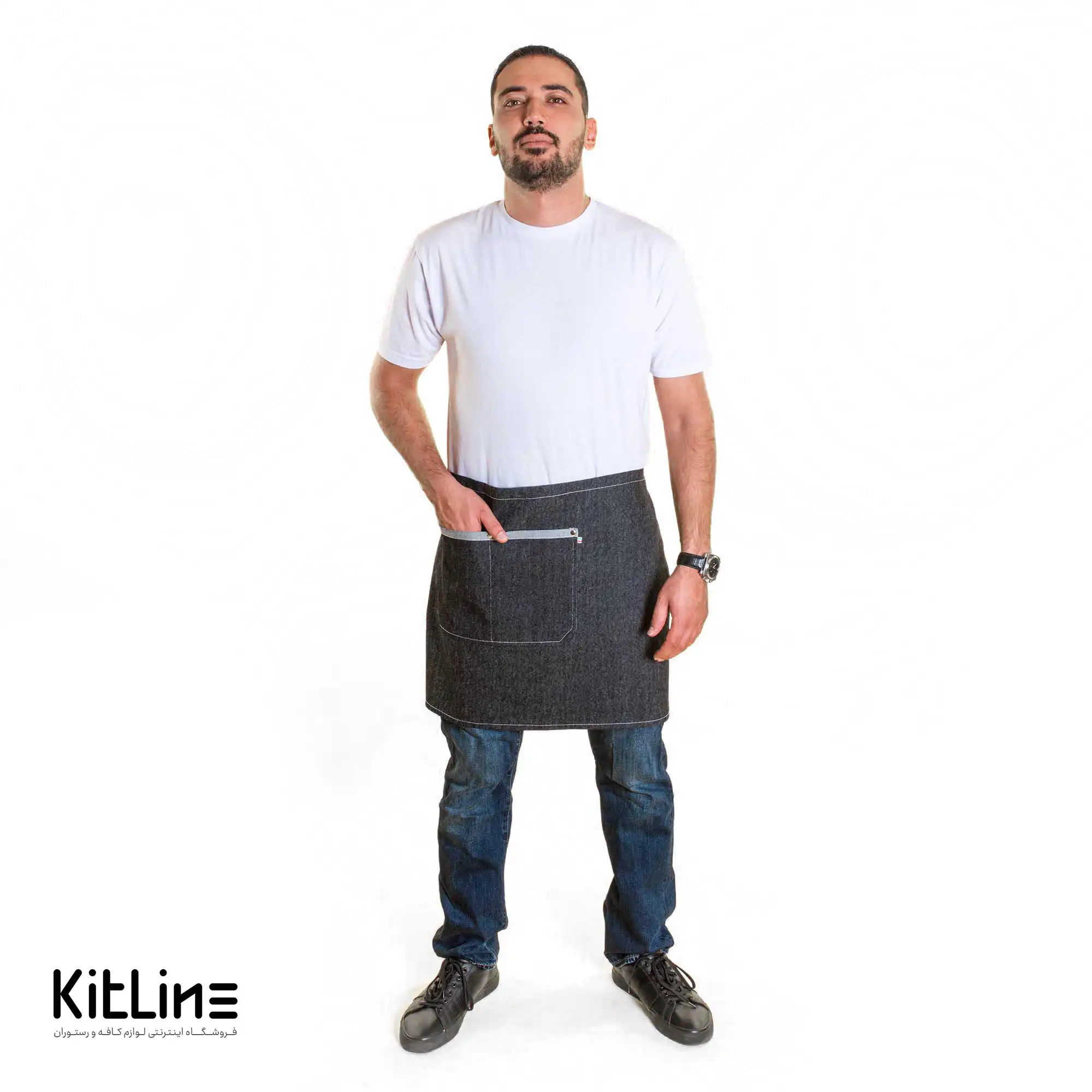 نیم پیشبند جین ۲ جیب کیوان