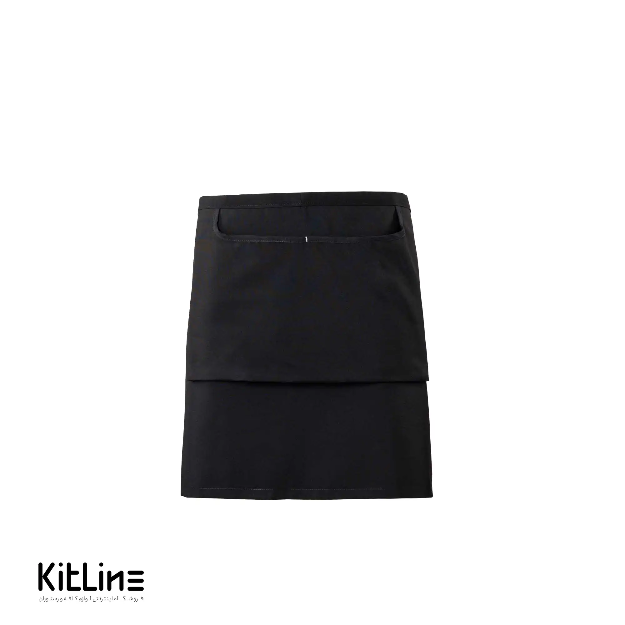 نیم پیشبند مشکی تک جیب کیوان - تصویر 2