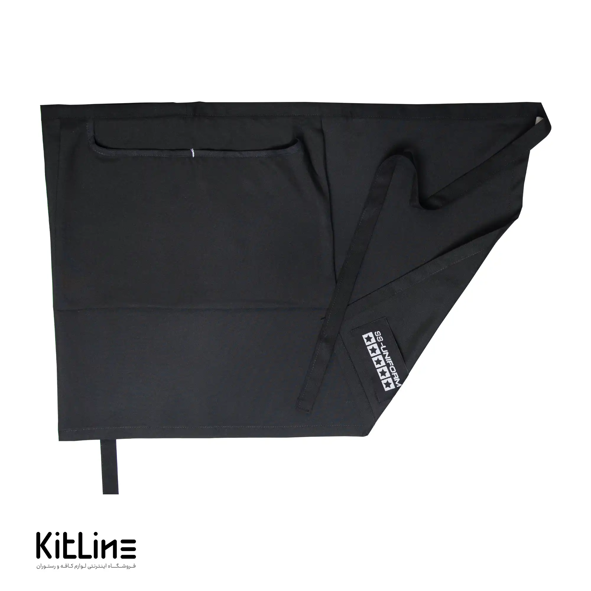 نیم پیشبند مشکی تک جیب کیوان - تصویر 4