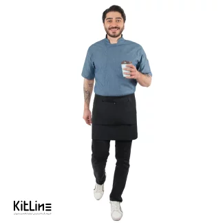 نیم پیشبند مشکی تک جیب کیوان