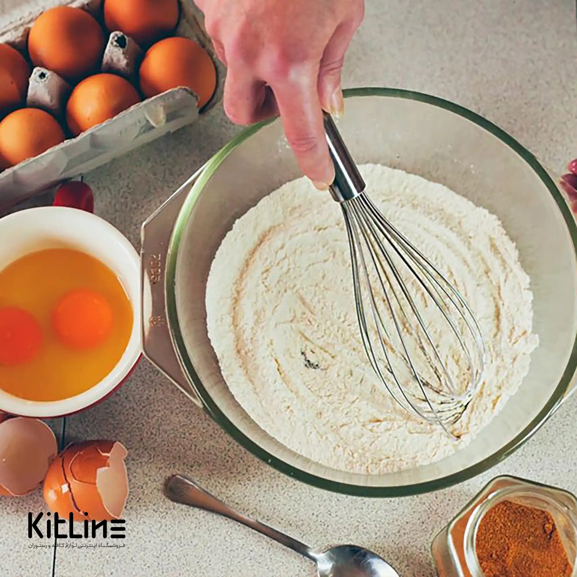 همزن دستی استیل ۳۰ سانتیمتری - تصویر 4