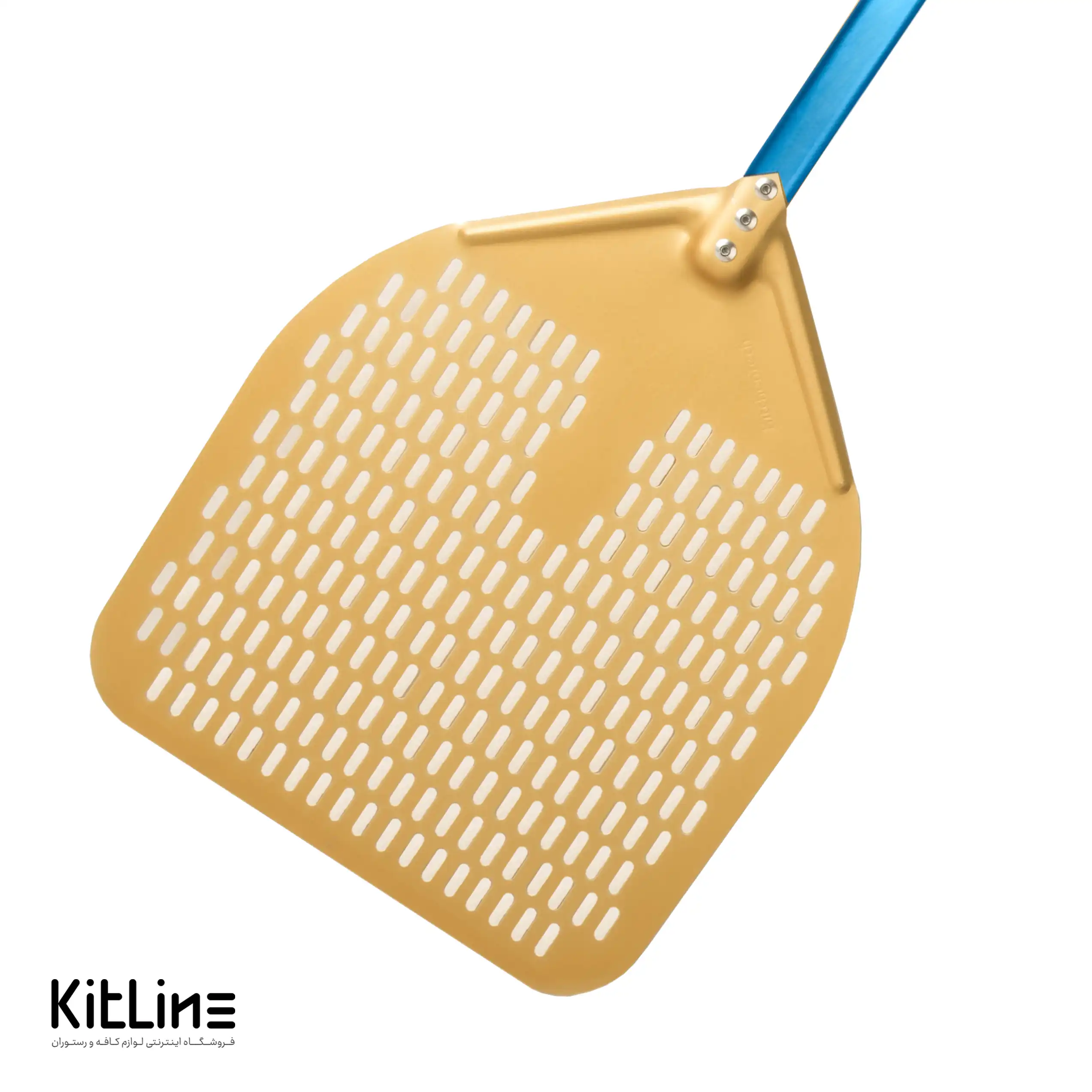 پارو پیتزا طلایی پانچ آلومینیومی مستطیلی کف ۳۷، دسته ۶۰ سانتیمتر کیچن تک - تصویر 3