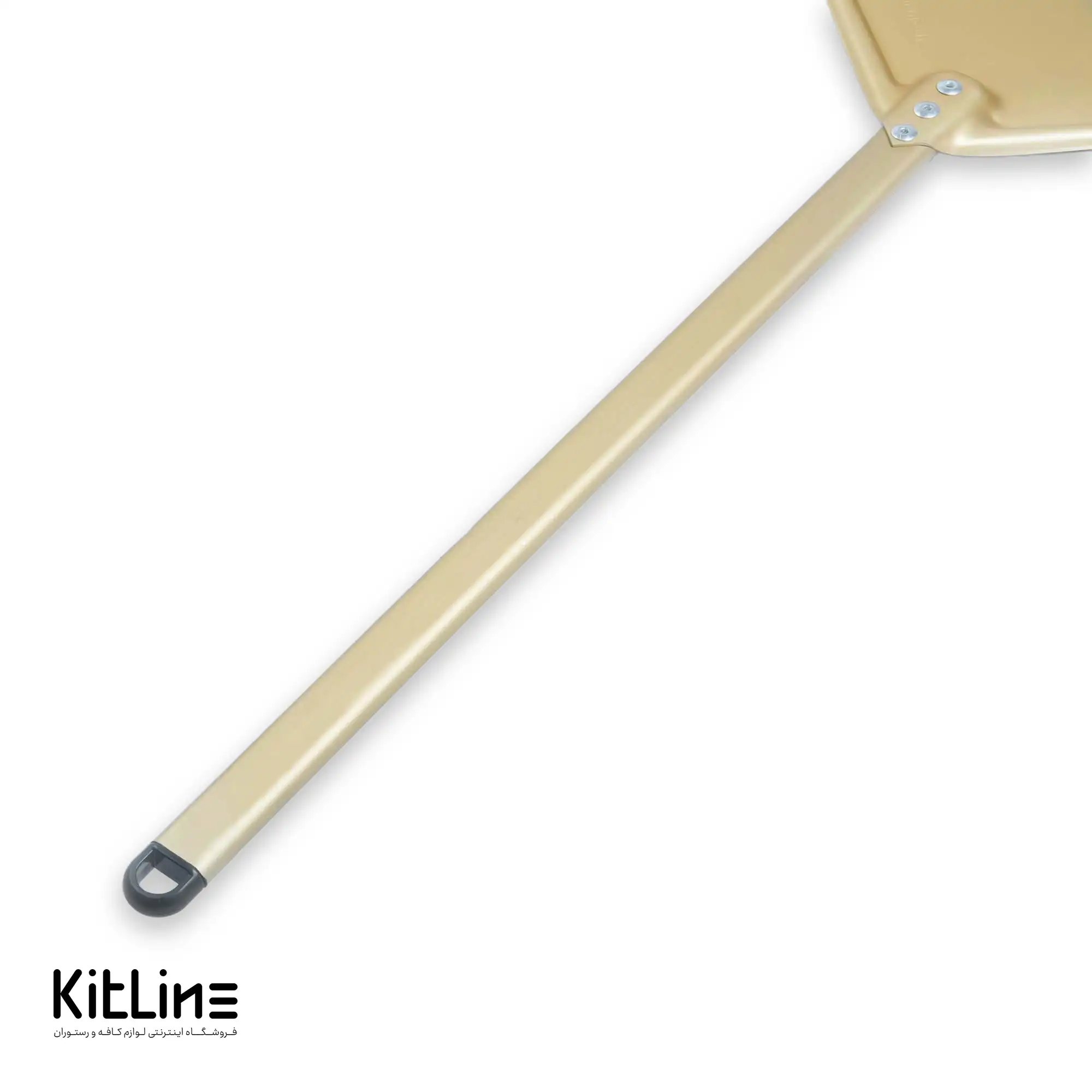 پارو پیتزا طلایی پانچ آلومینیومی گرد کف ۳۷، دسته ۶۰ سانتیمتر کیچن تک - تصویر 3