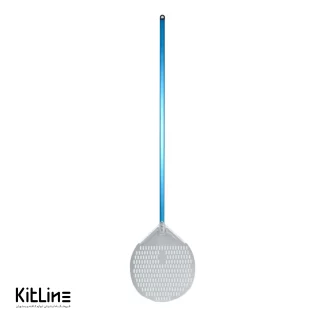 پارو پیتزا پانچ آلومینیومی گرد کف ۳۷، دسته ۱۲۰ سانتیمتر کیچن تک