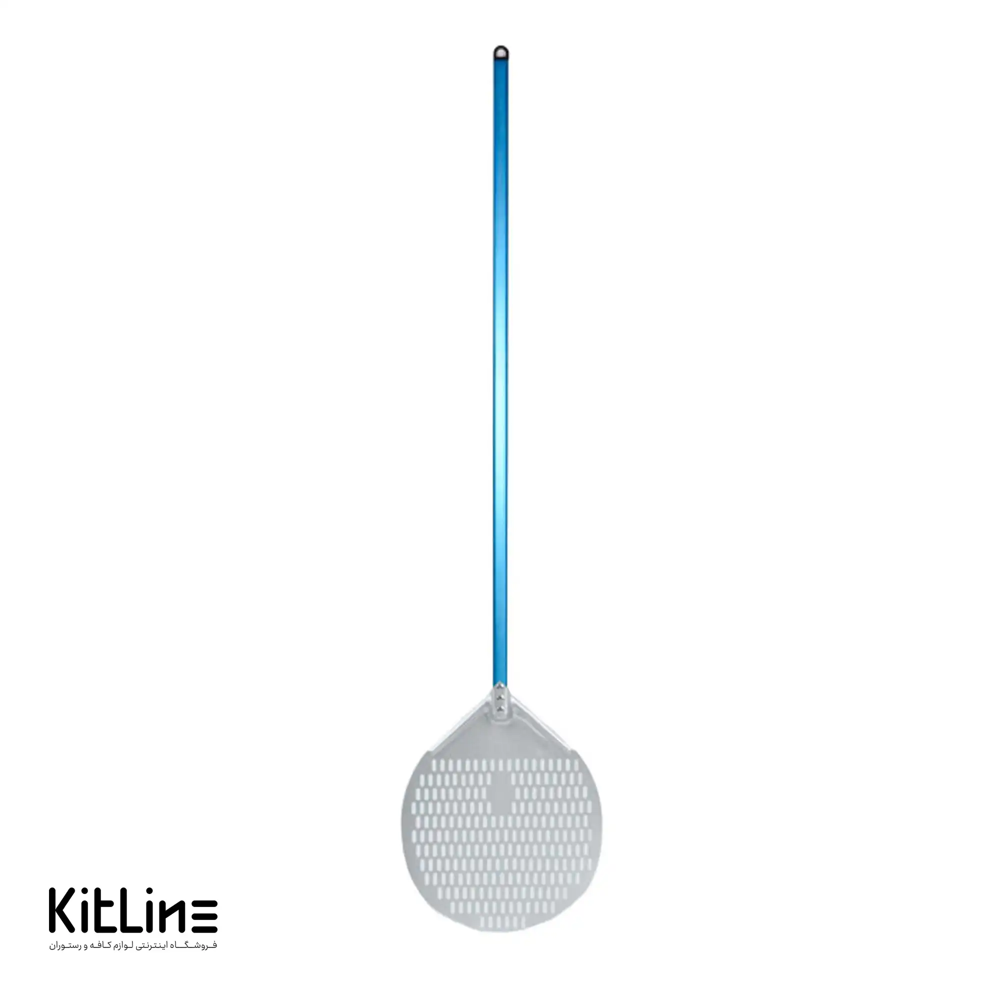 پارو پیتزا پانچ آلومینیومی گرد کف ۳۷، دسته ۱۲۰ سانتیمتر کیچن تک