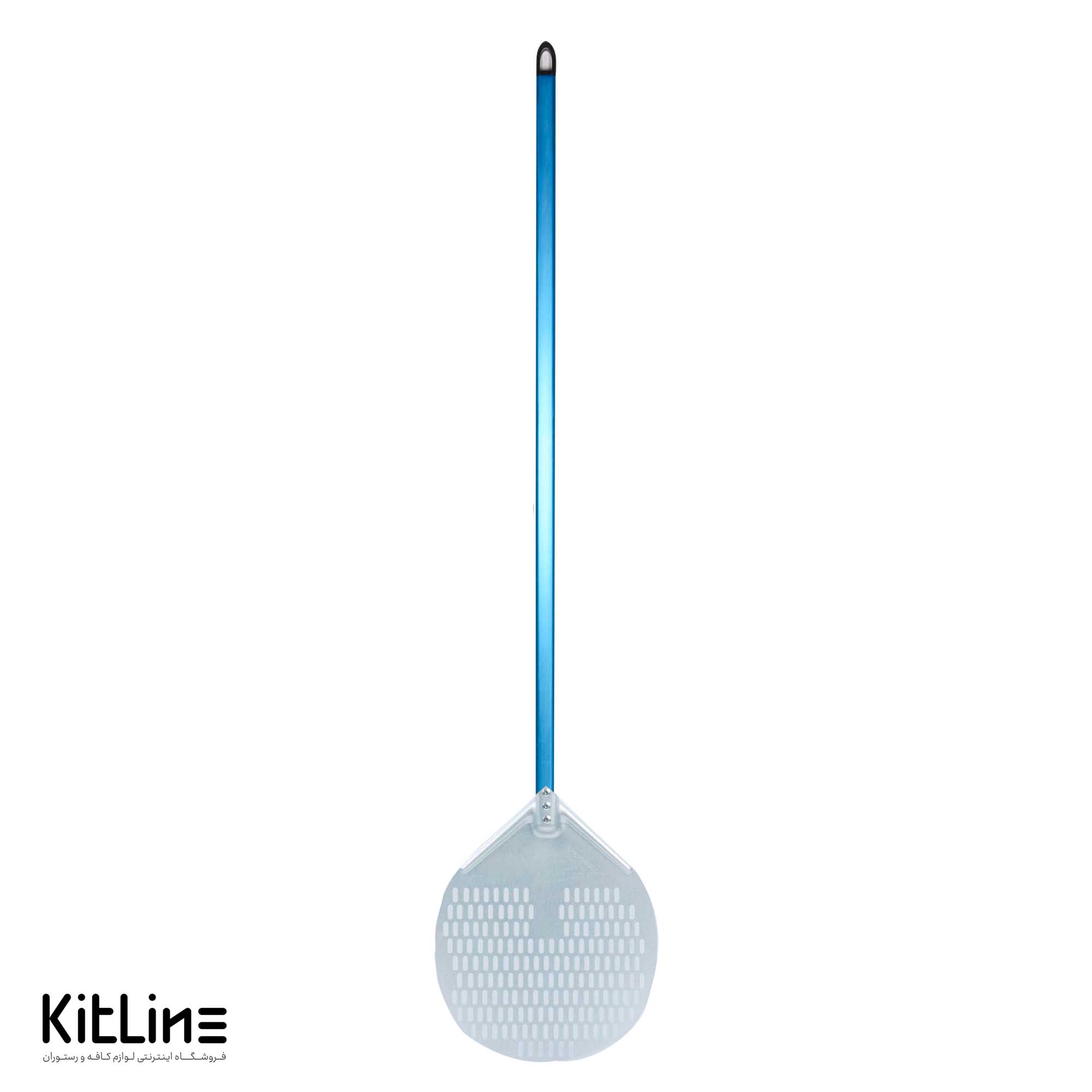 پارو پیتزا پانچ آلومینیومی گرد کف ۳۲، دسته ۱۲۰ سانتیمتر کیچن تک